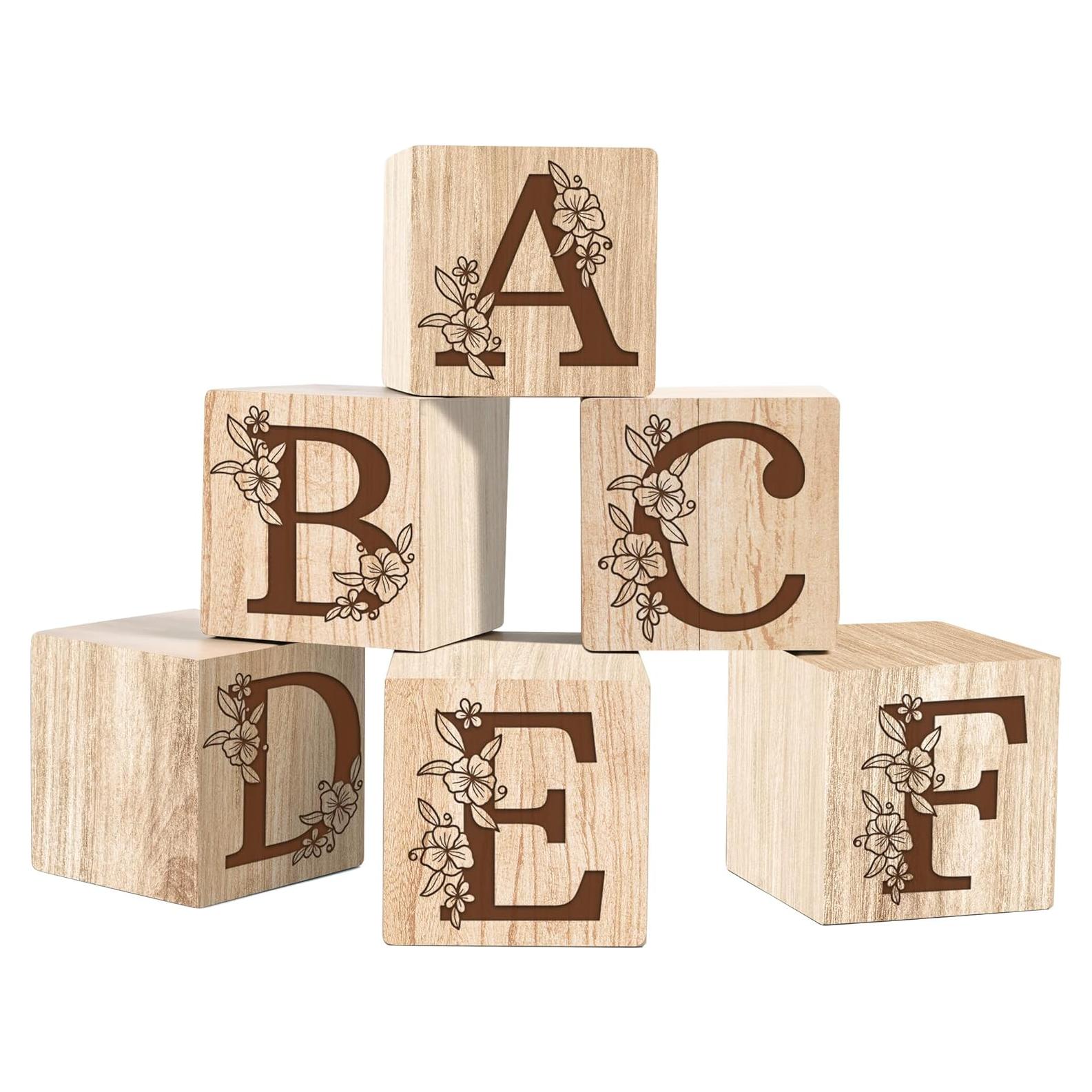 Bloques de Nombre de Madera Personalizados Custom Empire 5x5cm