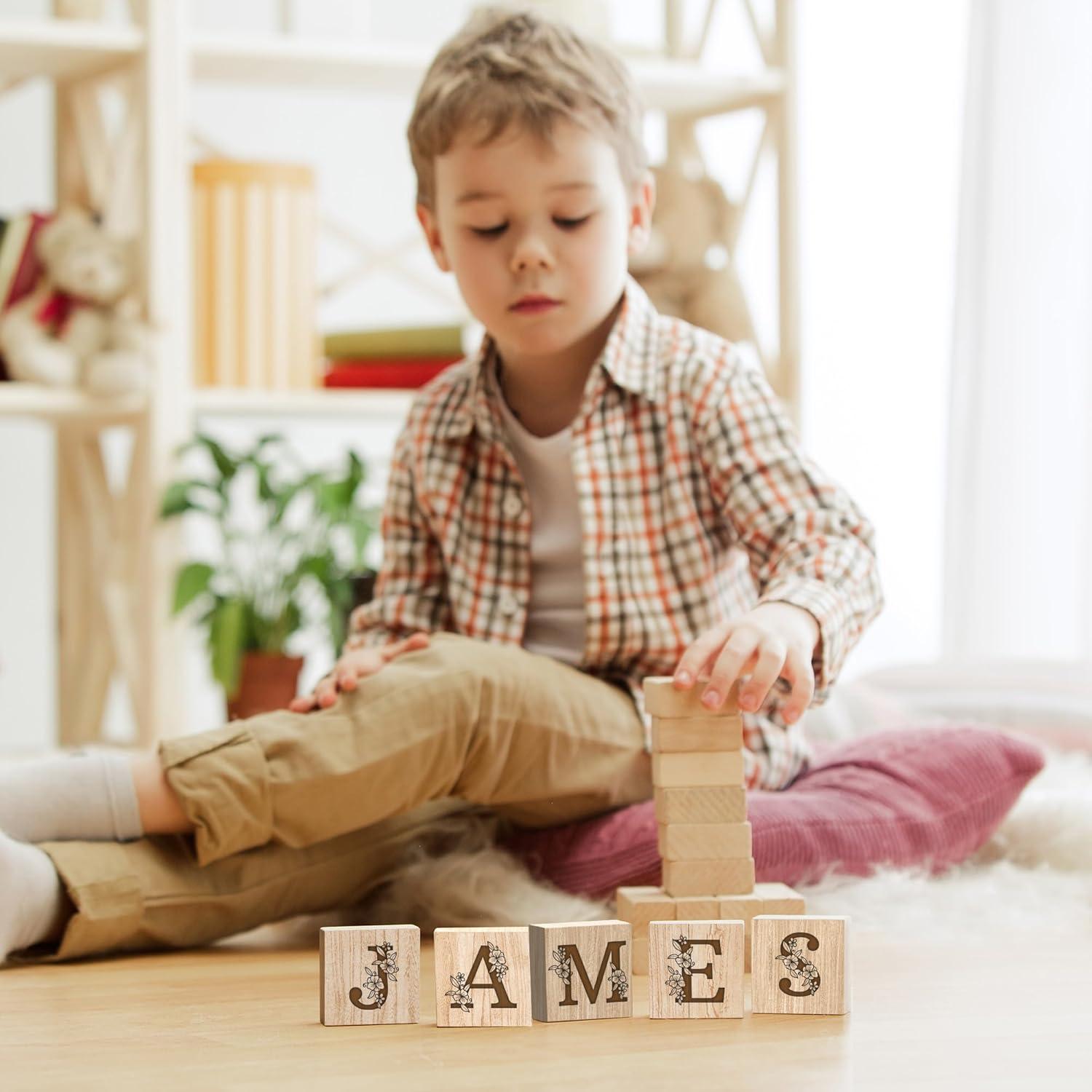 Bloques de Nombre de Madera Personalizados Custom Empire 5x5cm