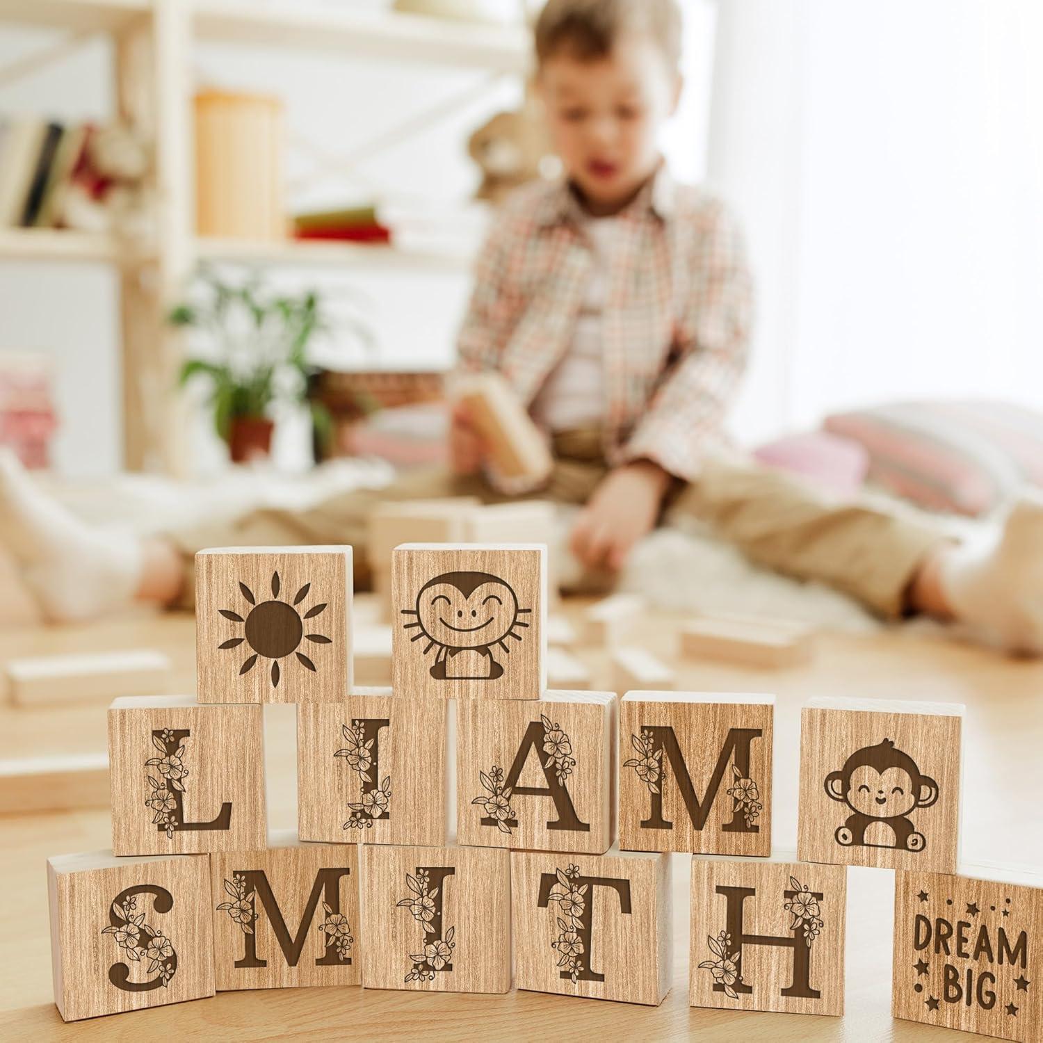 Bloques de Nombre de Madera Personalizados Custom Empire 5x5cm