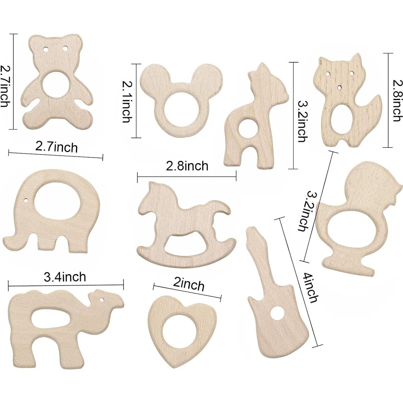 Juguetes de Dentición de Madera Penta Ángel 10 Piezas