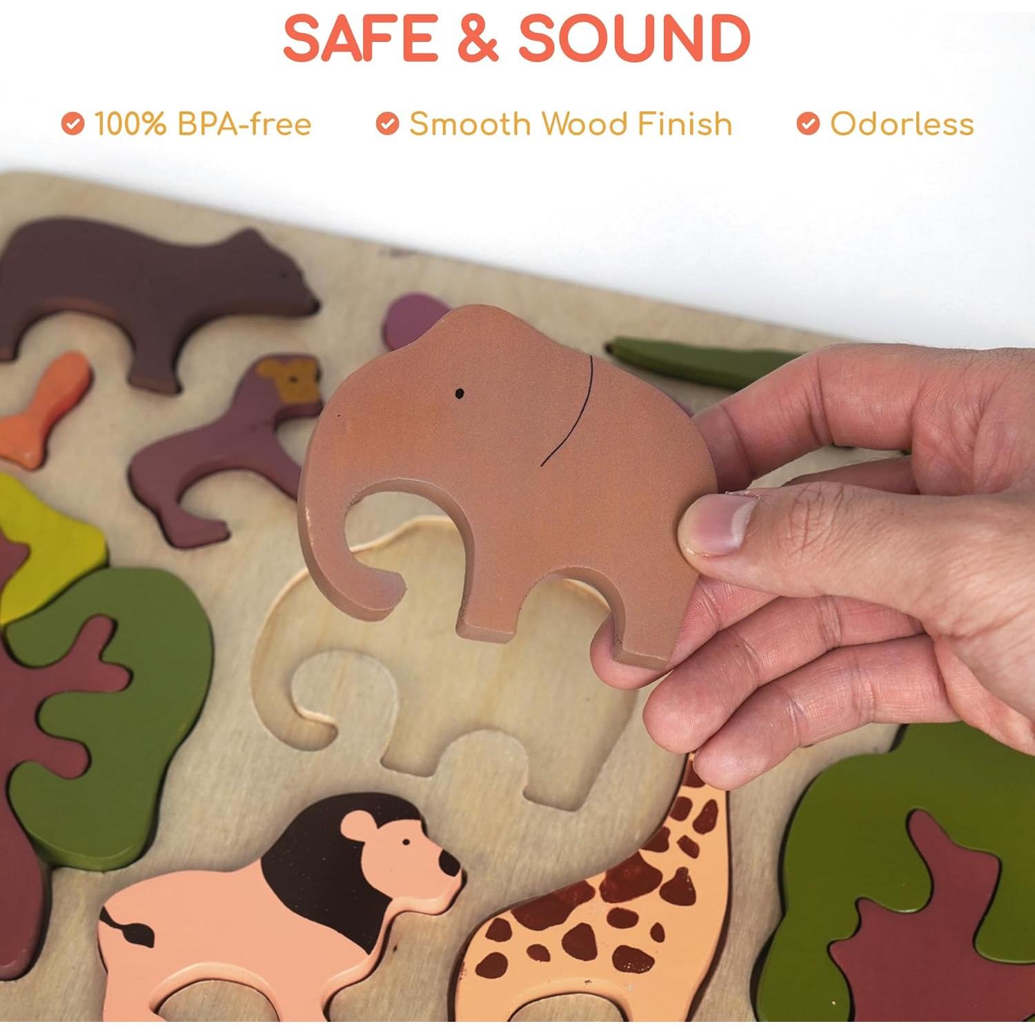 Rompecabezas de Madera Chippi & Co para Niños 1-3 Años