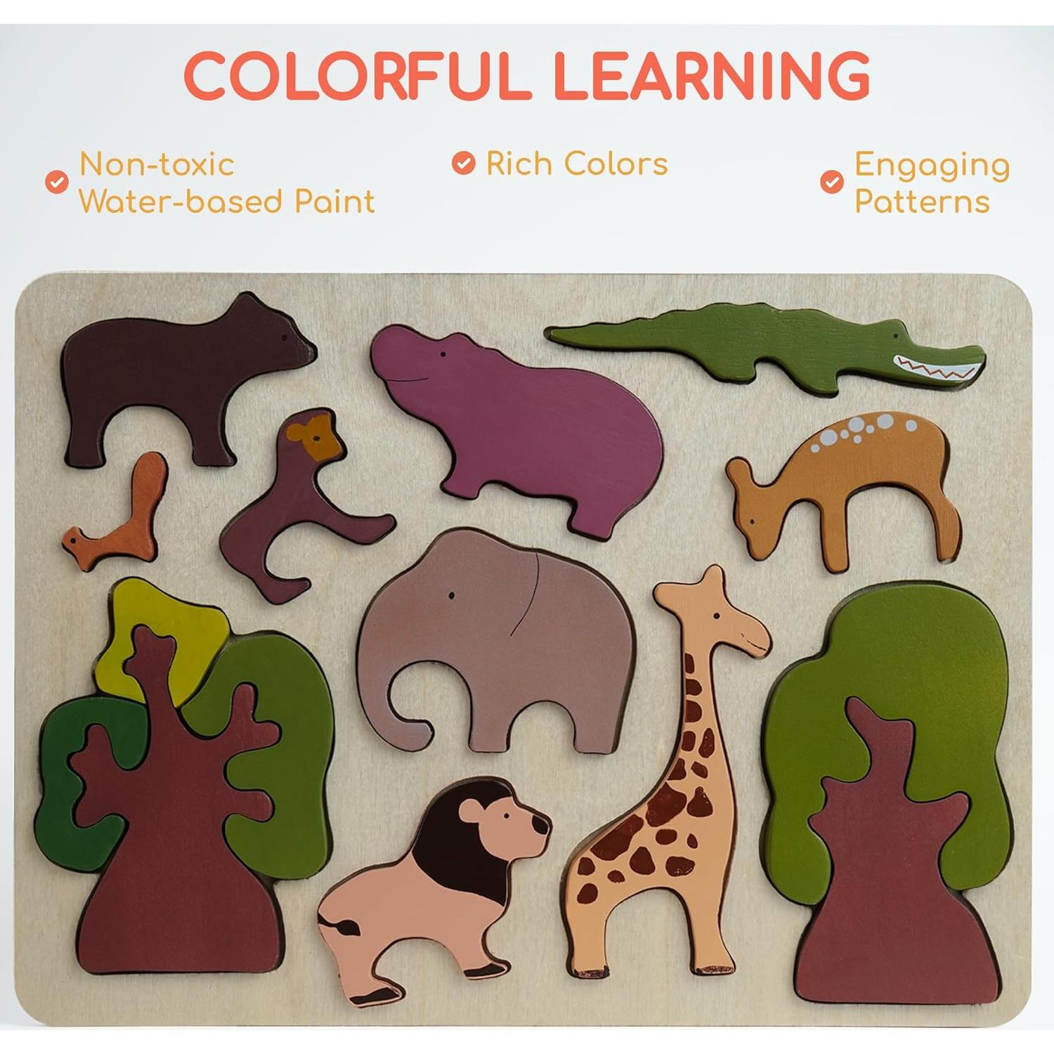 Rompecabezas de Madera Chippi & Co para Niños 1-3 Años