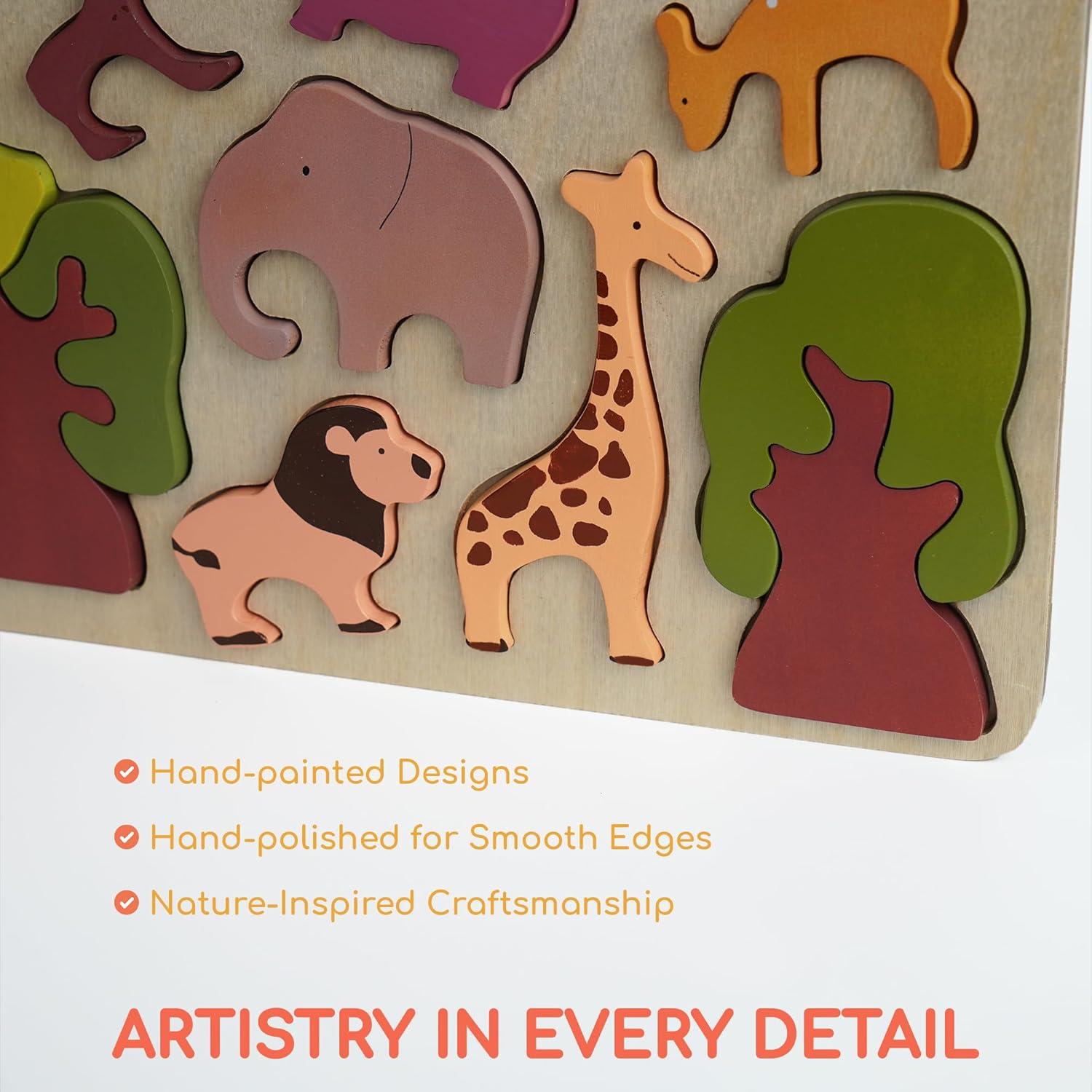 Rompecabezas de Madera Chippi & Co para Niños 1-3 Años