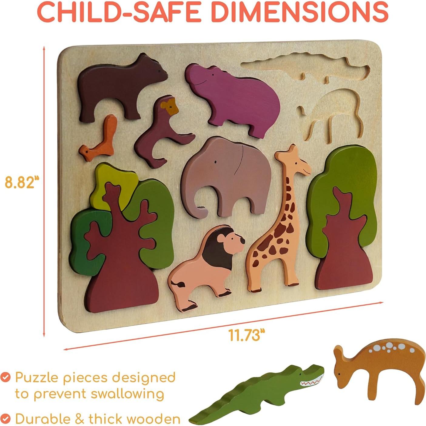 Rompecabezas de Madera Chippi & Co para Niños 1-3 Años