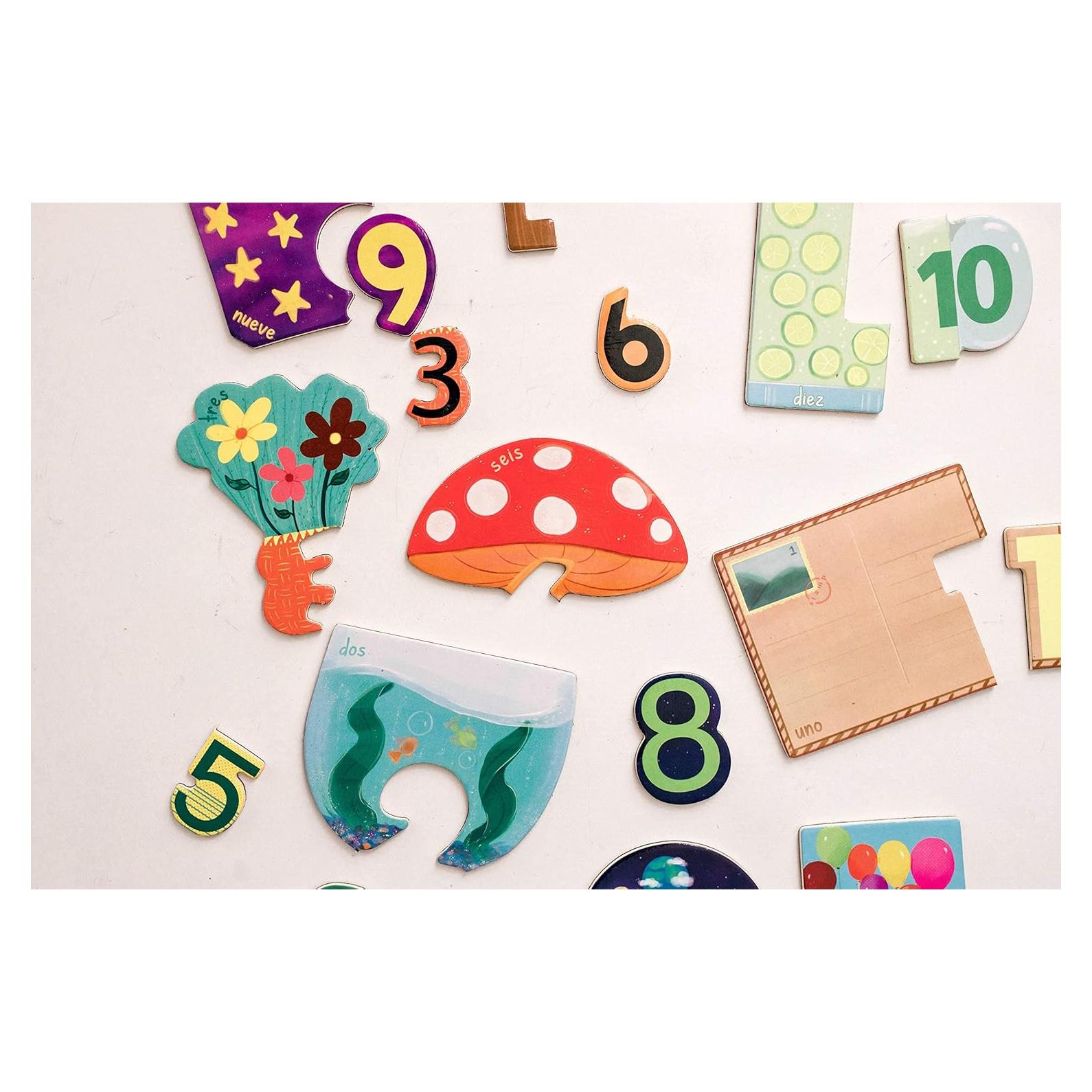 Juego de Imanes de Números de Madera Nemah's House - Educativo