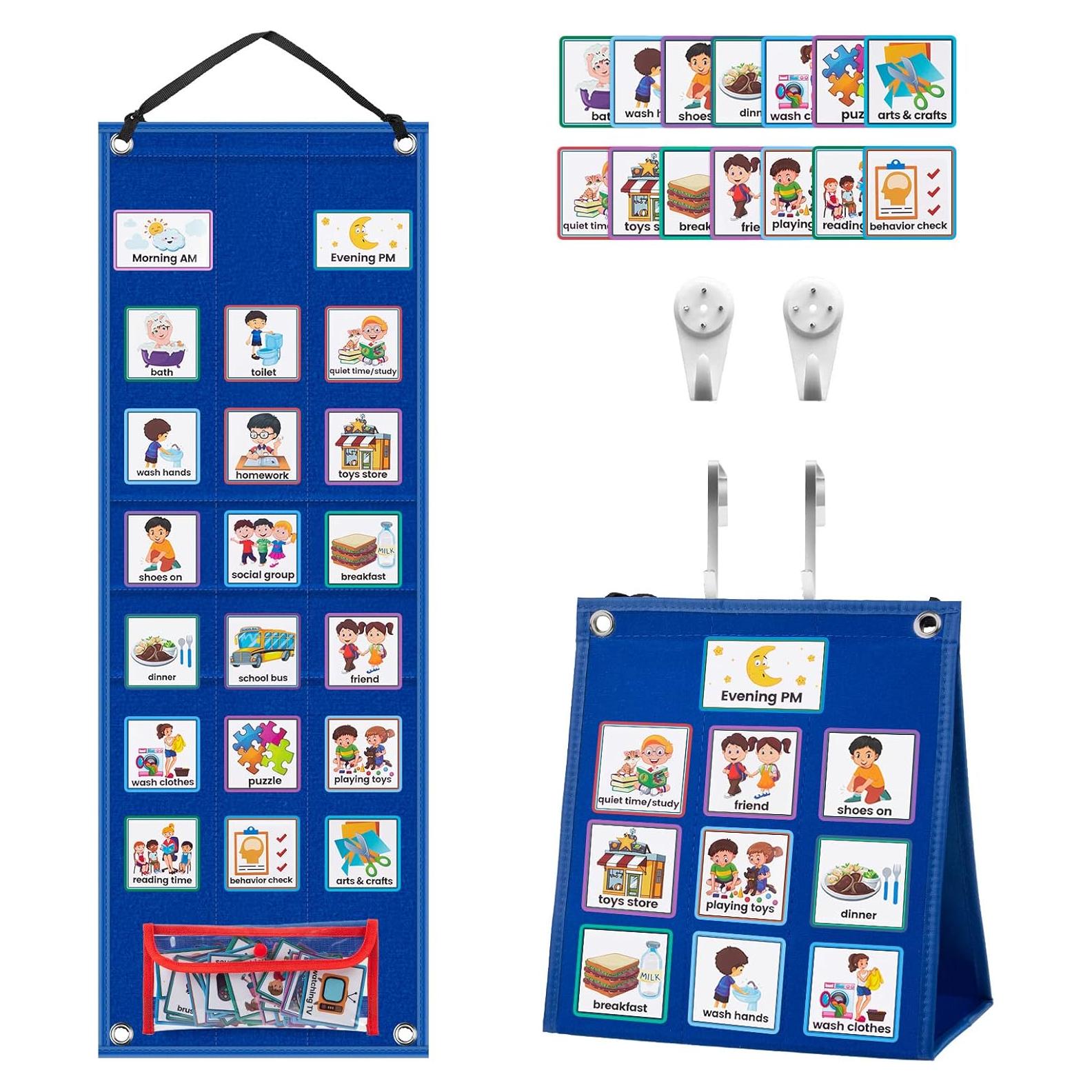 Calendario Visual de Horarios KIKIGOAL para Niños 67.5x24cm