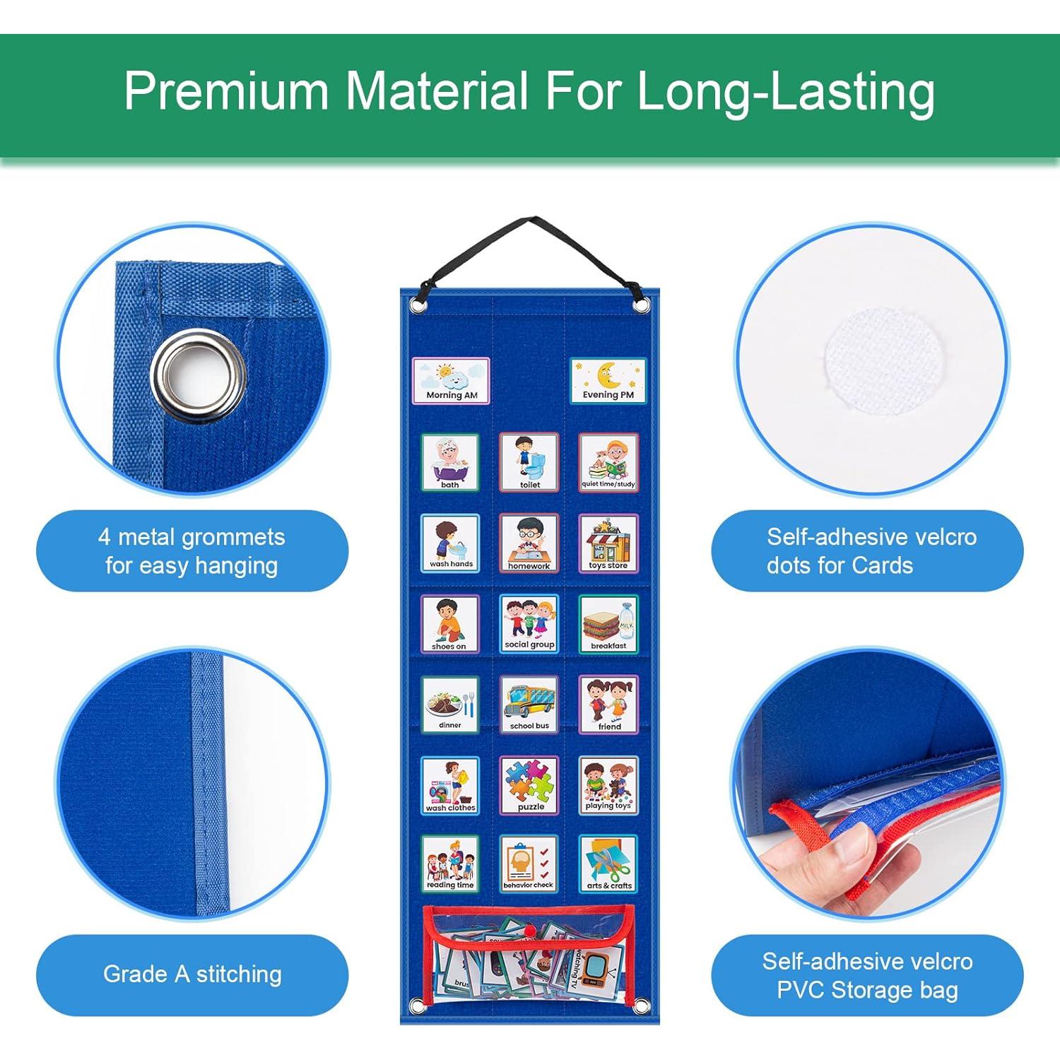 Calendario Visual de Horarios KIKIGOAL para Niños 67.5x24cm