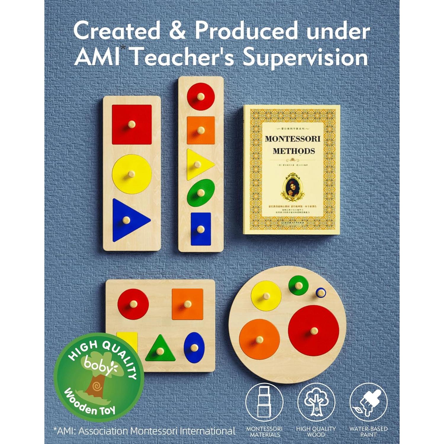 Rompecabezas Montessori Boby - Formas Geométricas 3 Piezas