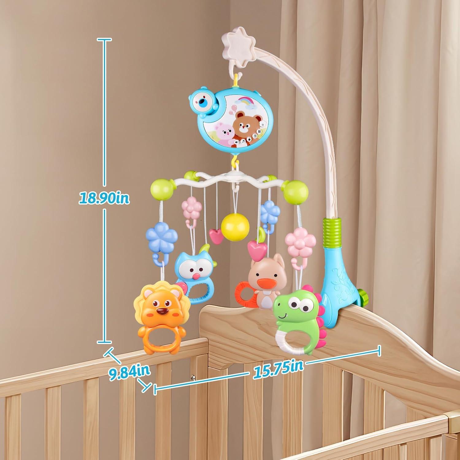 Móvil de Cuna Musical Al YING LE con Proyector y Sonajeros