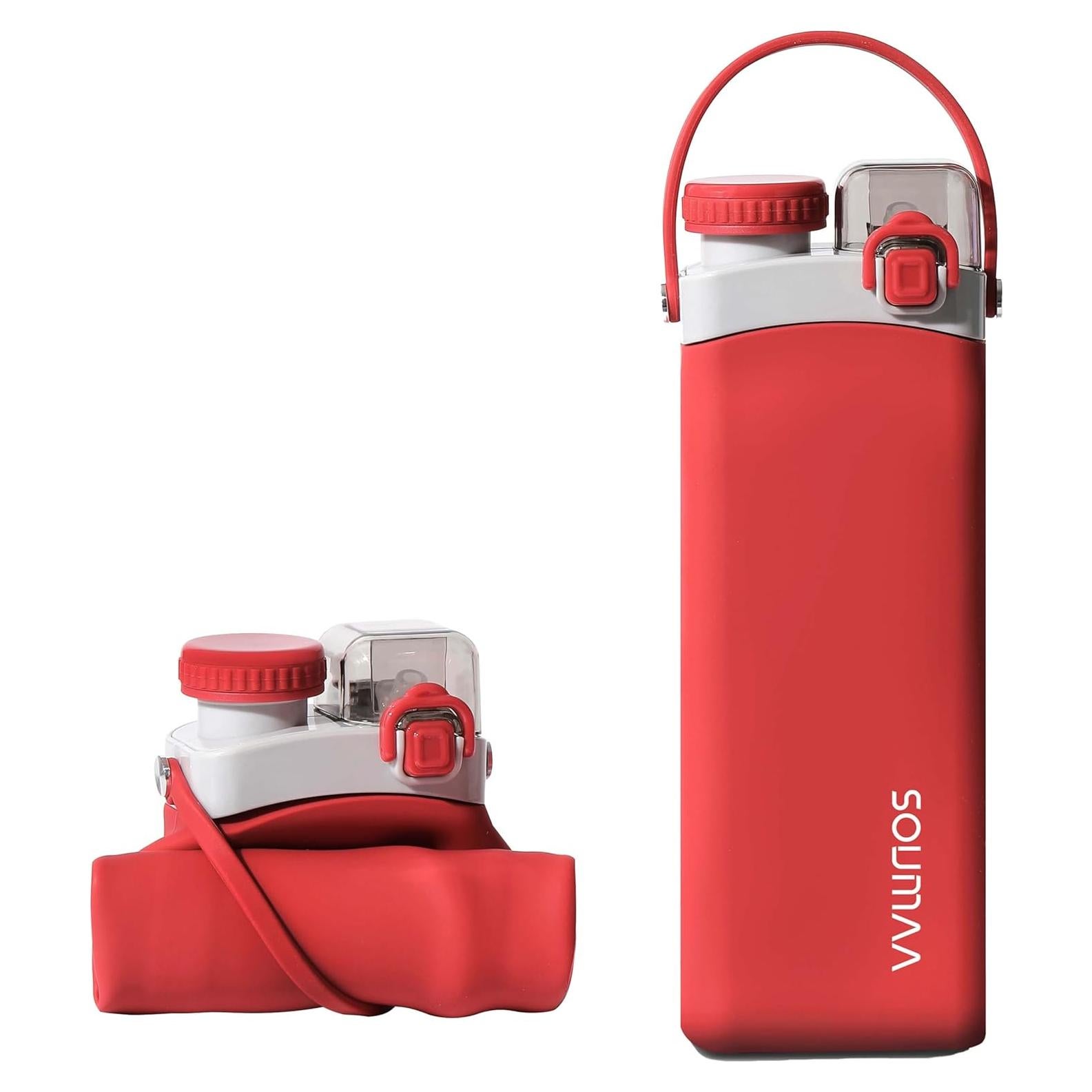 Botella de Agua Plegable SOUMAA 600ml Silicona BPA Libre