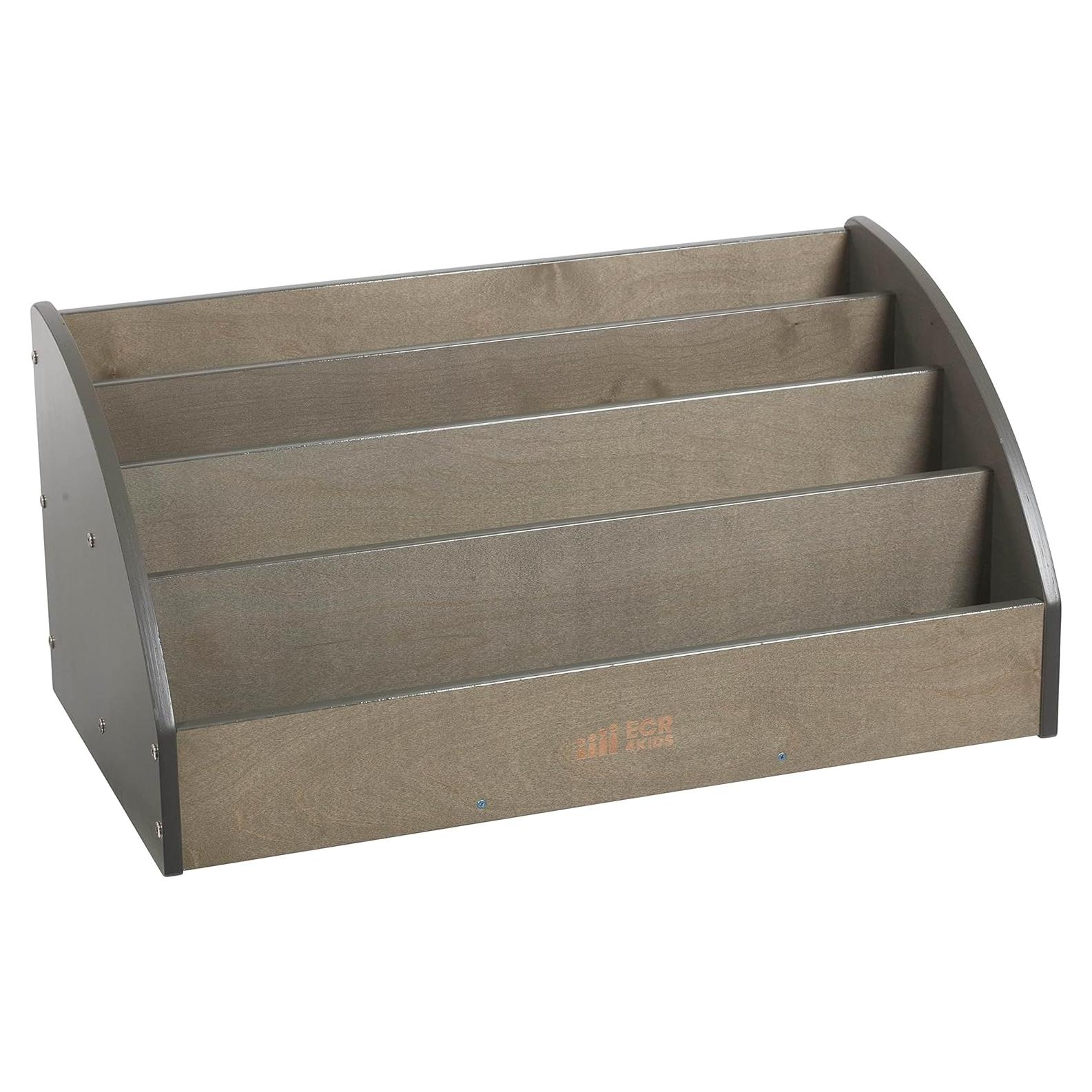 Expositor de Libros para Niños ECR4Kids 4 Niveles Gris