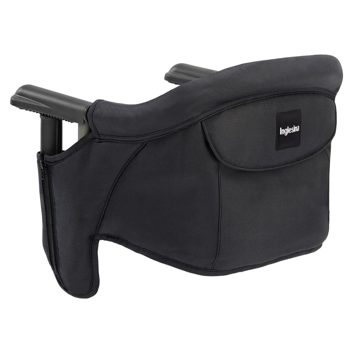 Silla Alta Portátil Inglesina Fast Table Negra para Bebés hasta 16.8 kg