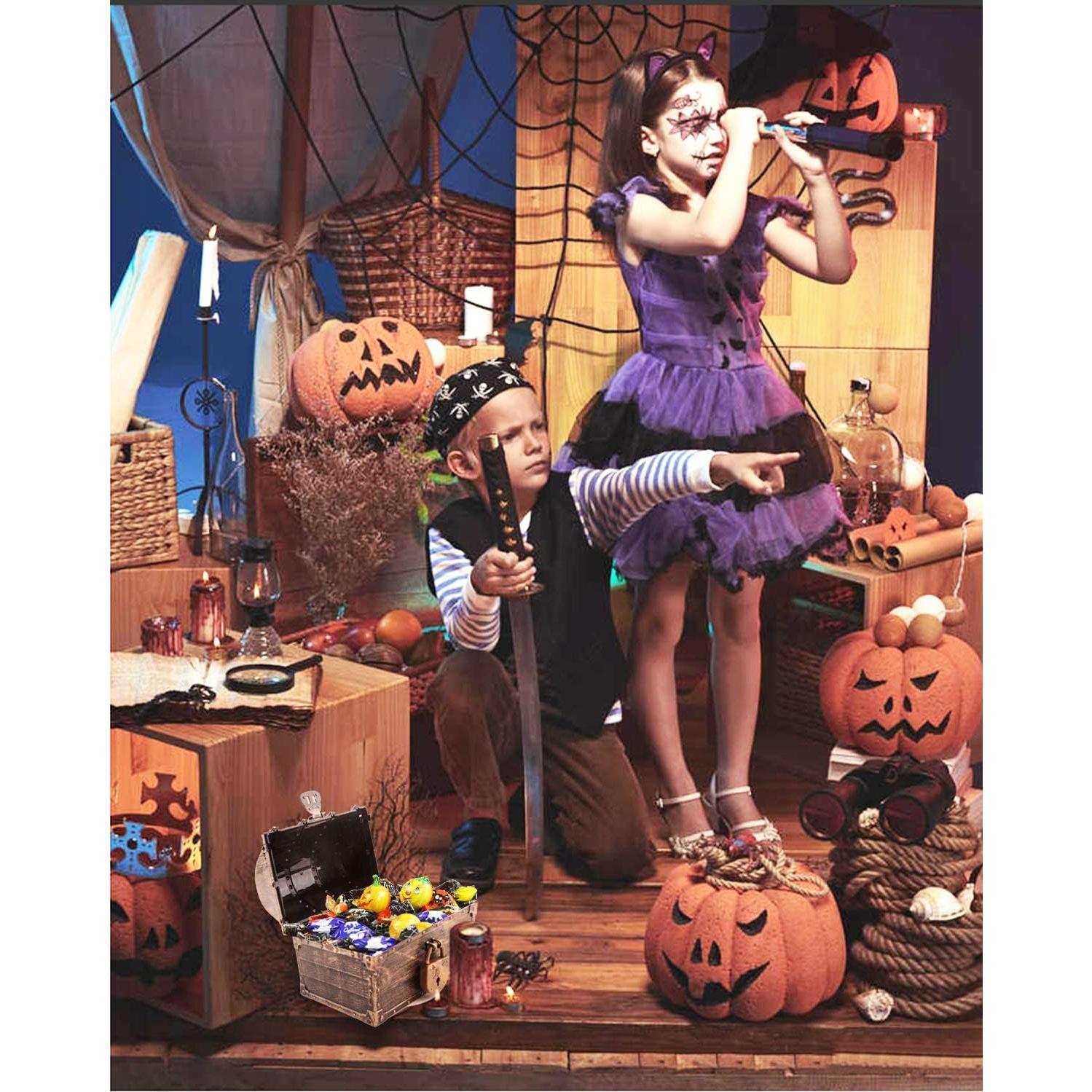 Caja de Tesoro Pirata Lingway Toys Bronce Vintage 22.1x16x17.5 cm