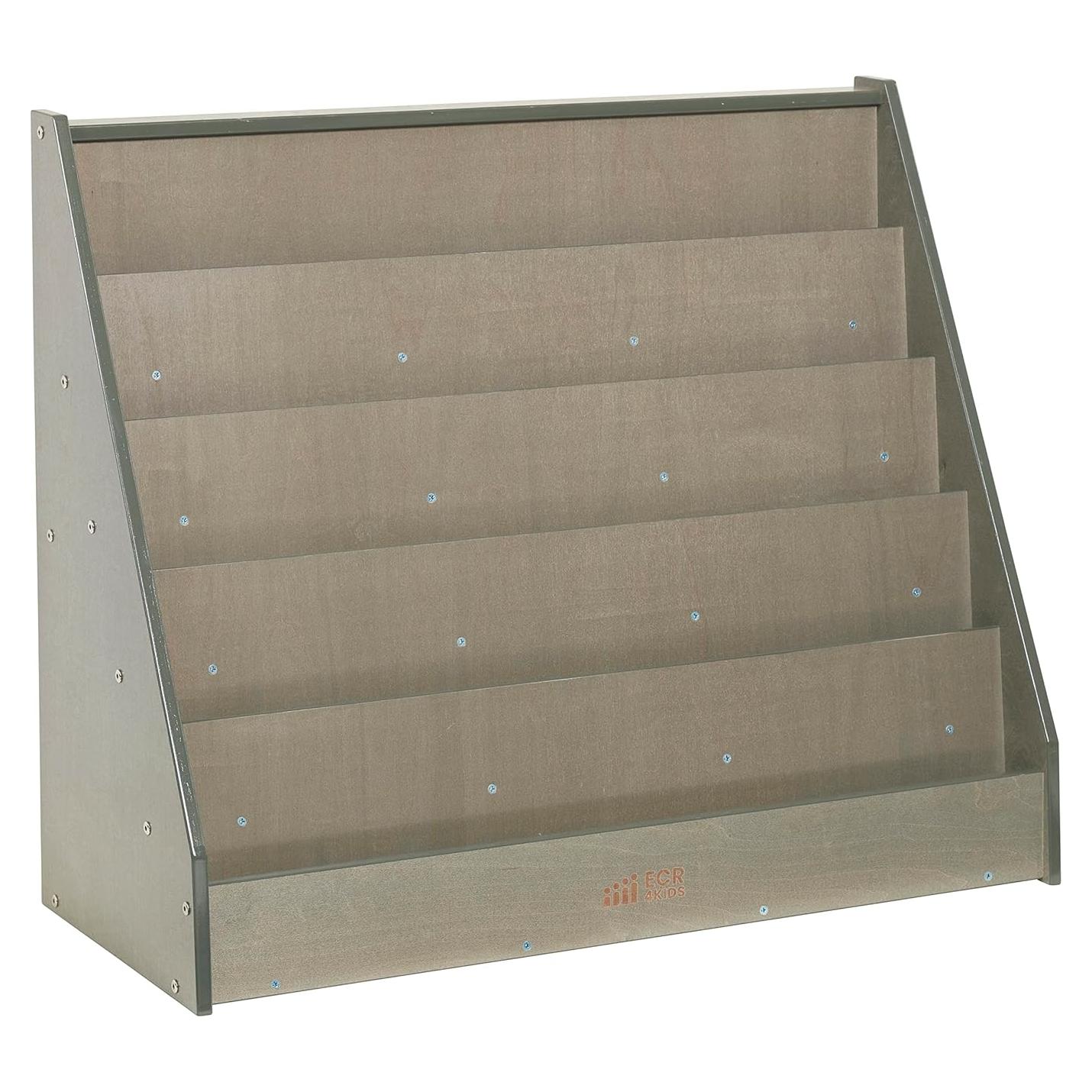 Exhibidor de Libros ECR4Kids Lavado Gris 91x38x76 cm