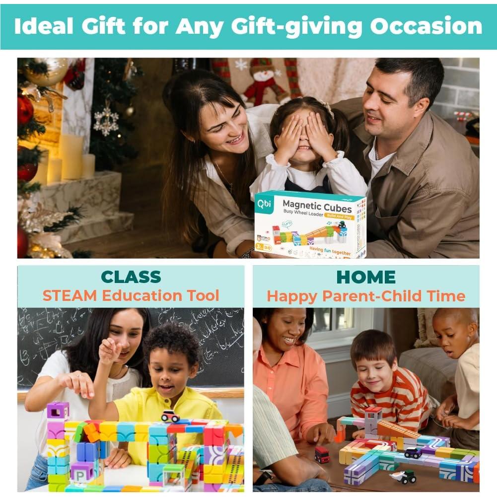 Bloques Magnéticos QBI 21 Piezas para Niños 3+ Años