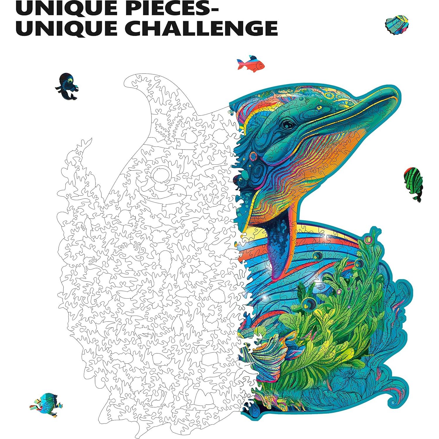 Rompecabezas de Madera MYS Aurora Delfín 900 Piezas 59.2x57.2 cm