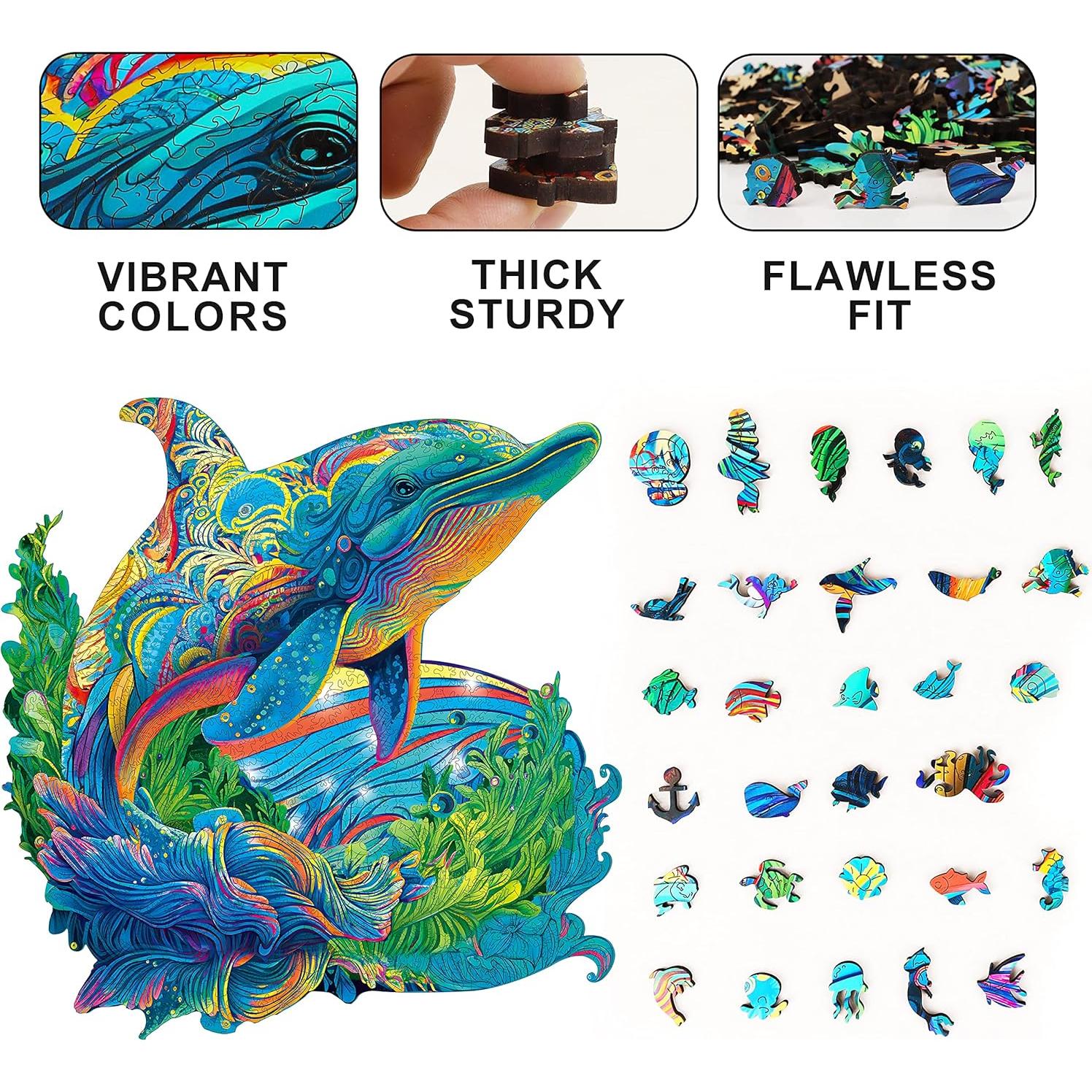 Rompecabezas de Madera 500 Piezas Mys Aurora Delfín 44x43 cm