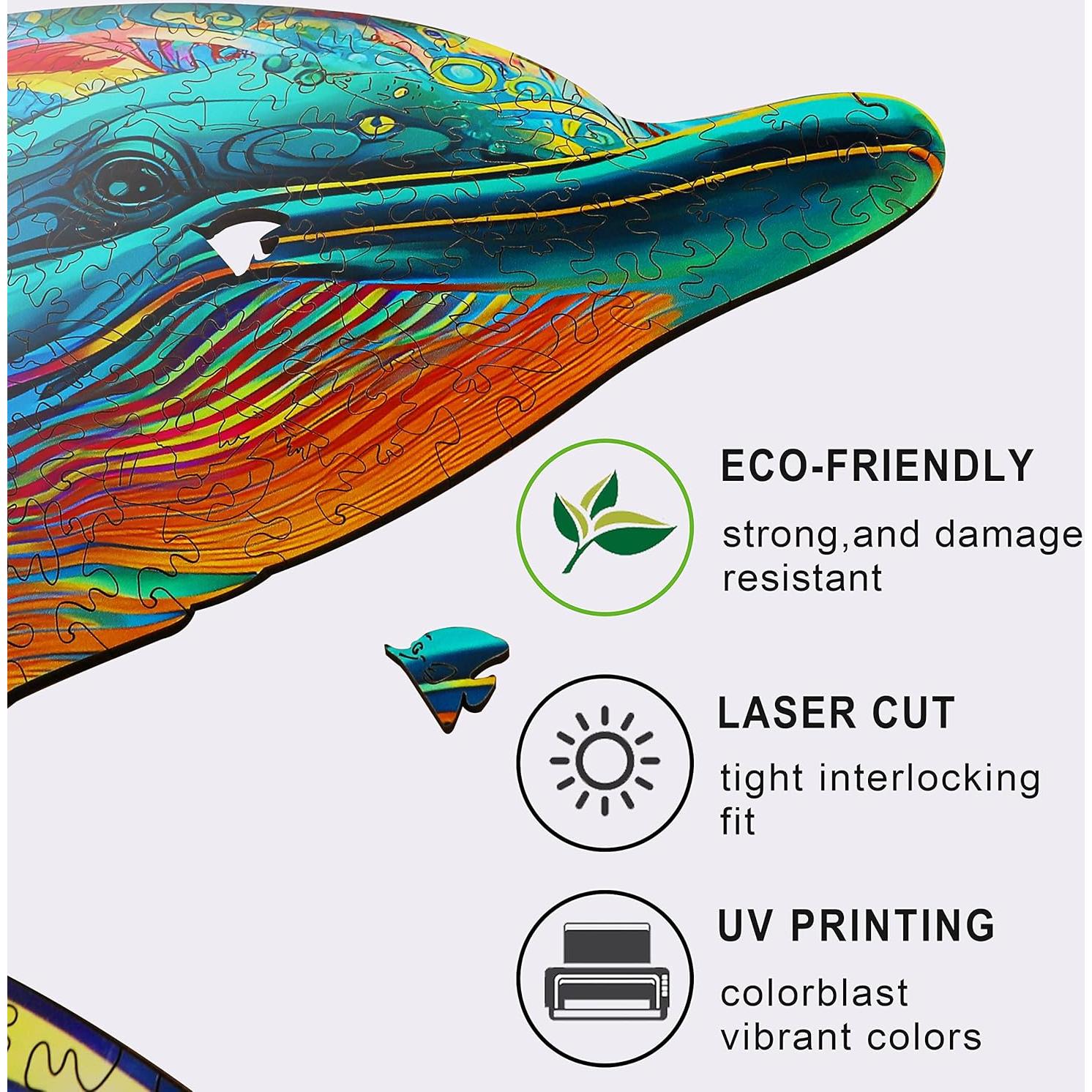 Rompecabezas de Madera 500 Piezas Mys Aurora Delfín 44x43 cm