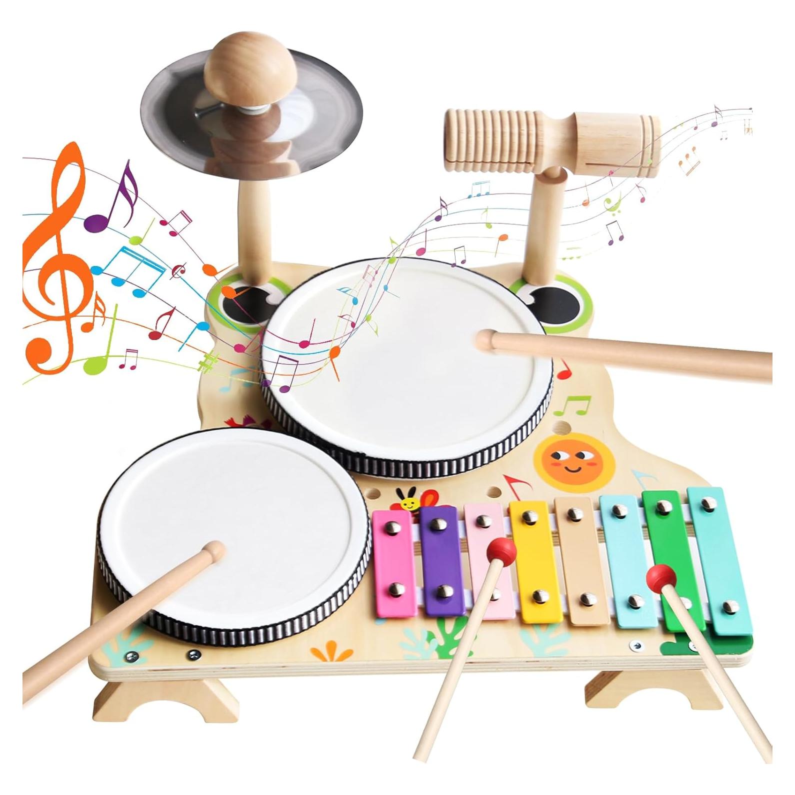 Juego de Batería Montessori Twood para Niños 1-3 Años