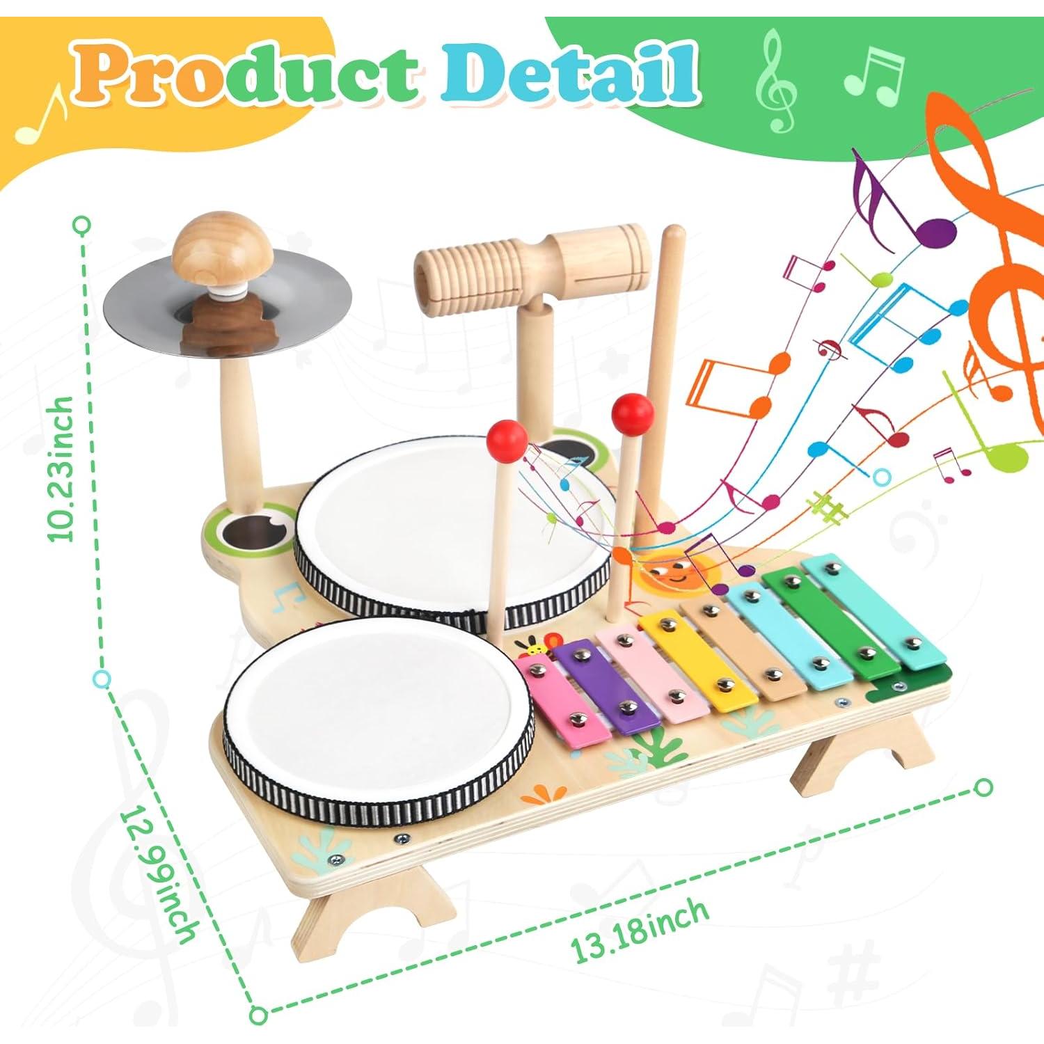 Juego de Batería Montessori Twood para Niños 1-3 Años