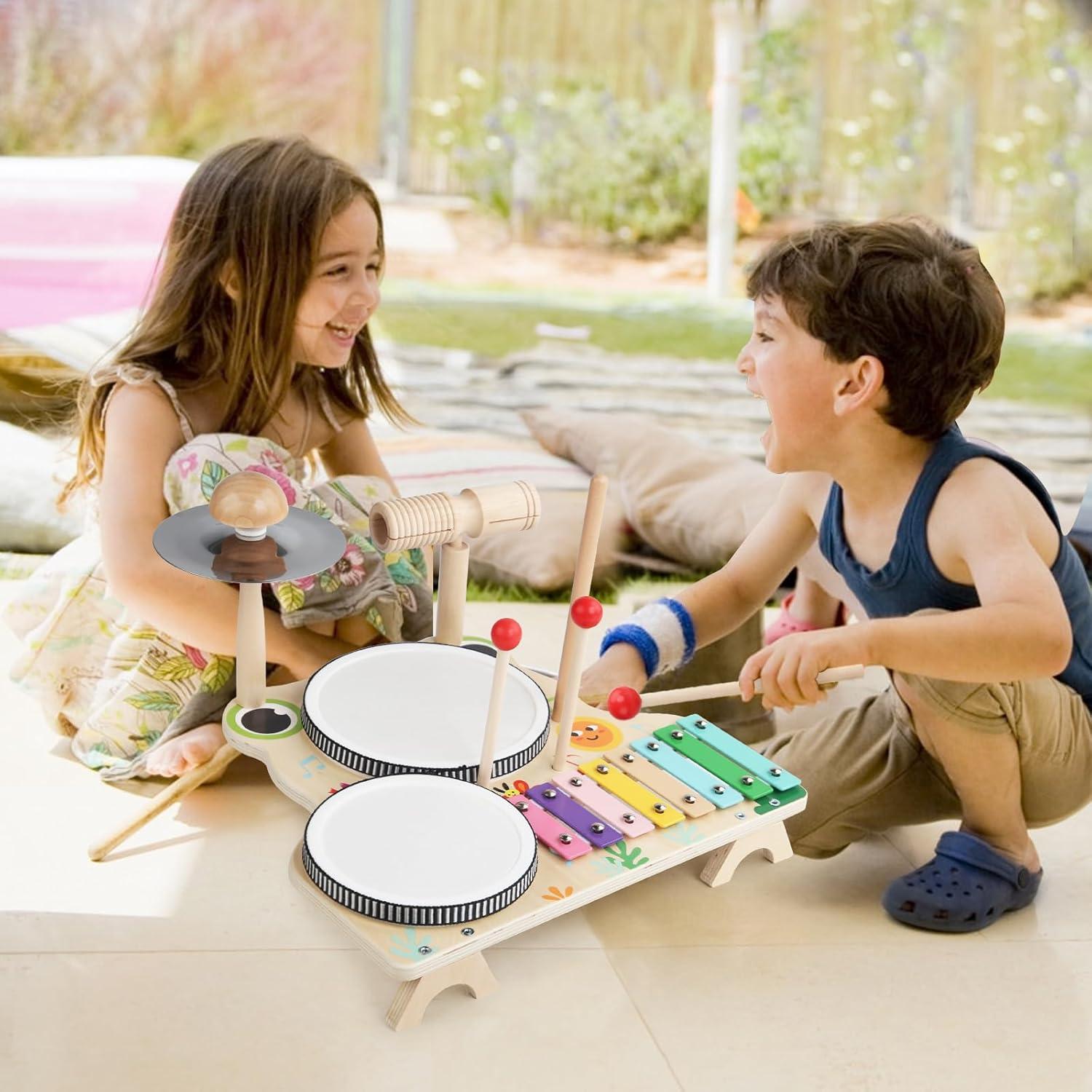 Juego de Batería Montessori Twood para Niños 1-3 Años