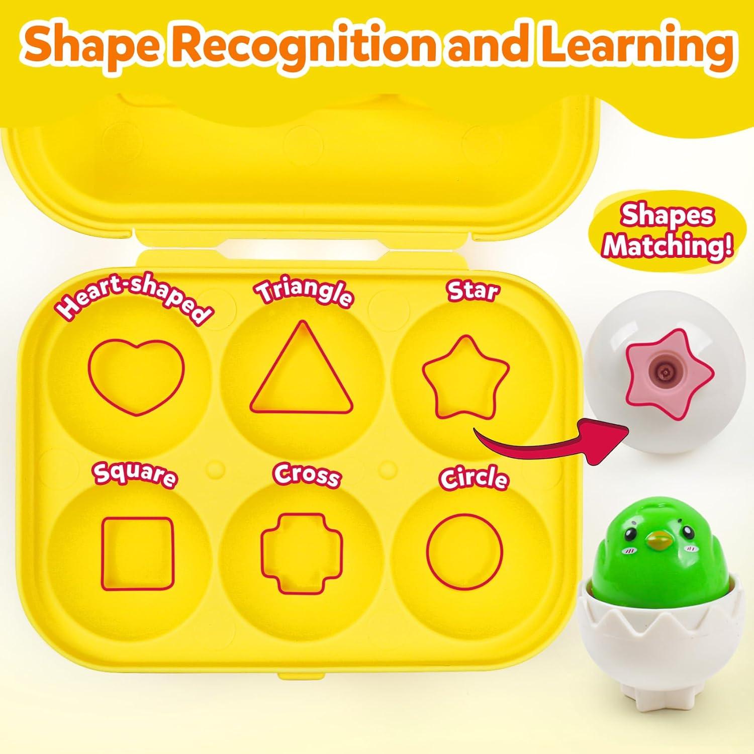 Juguete Educativo Montessori NAODONGLI - Huevos Clasificadores 1-3 Años