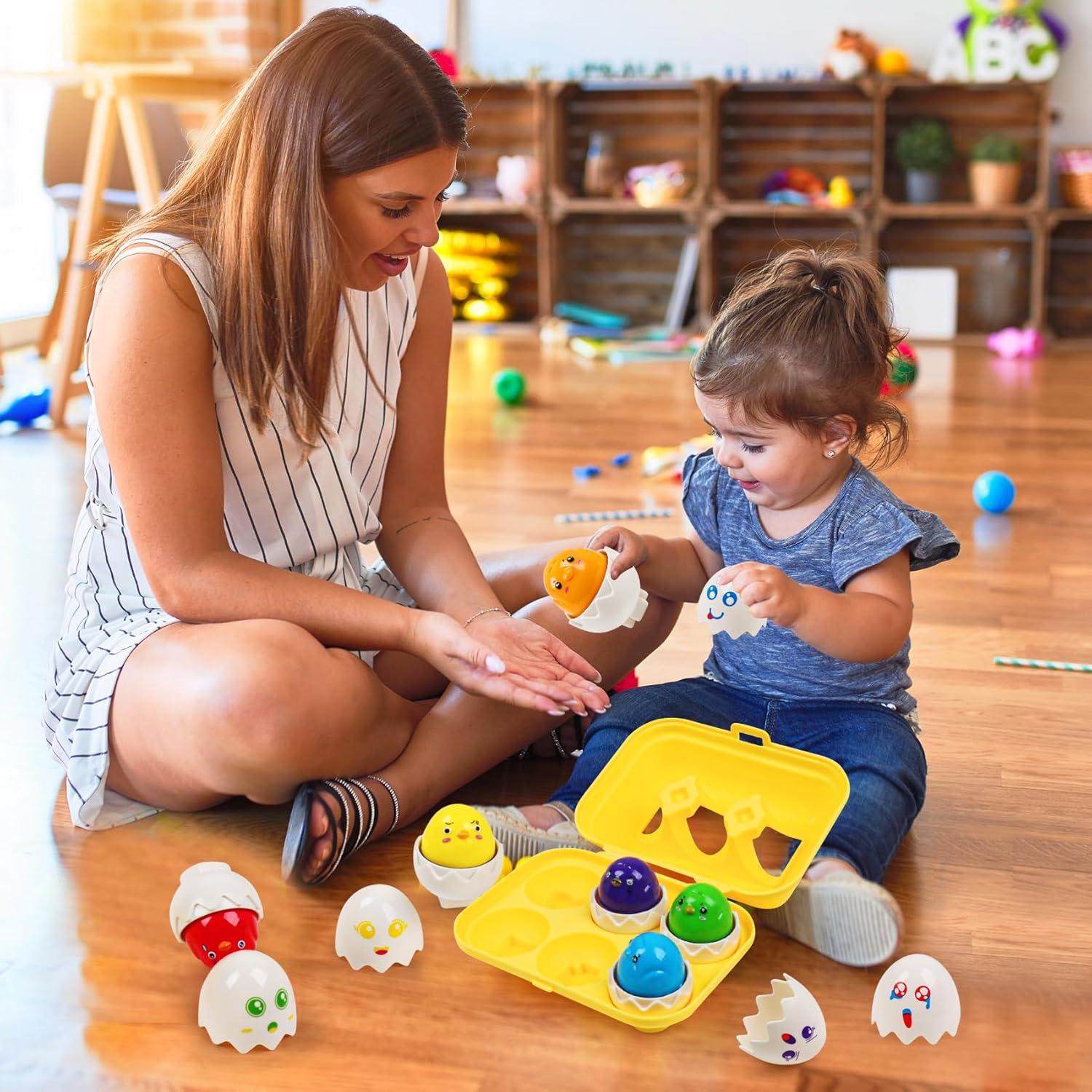 Juguete Educativo Montessori NAODONGLI - Huevos Clasificadores 1-3 Años