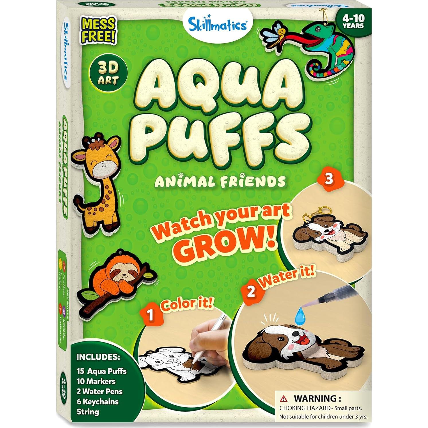 Skillmatics Aqua Puffs - Kit de Arte 3D para Niños 4-10 Años