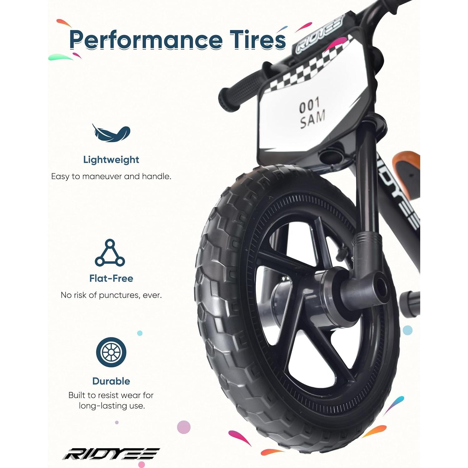 Bicicleta de Equilibrio RIDYEE para Niños 2-5 Años Ajustable