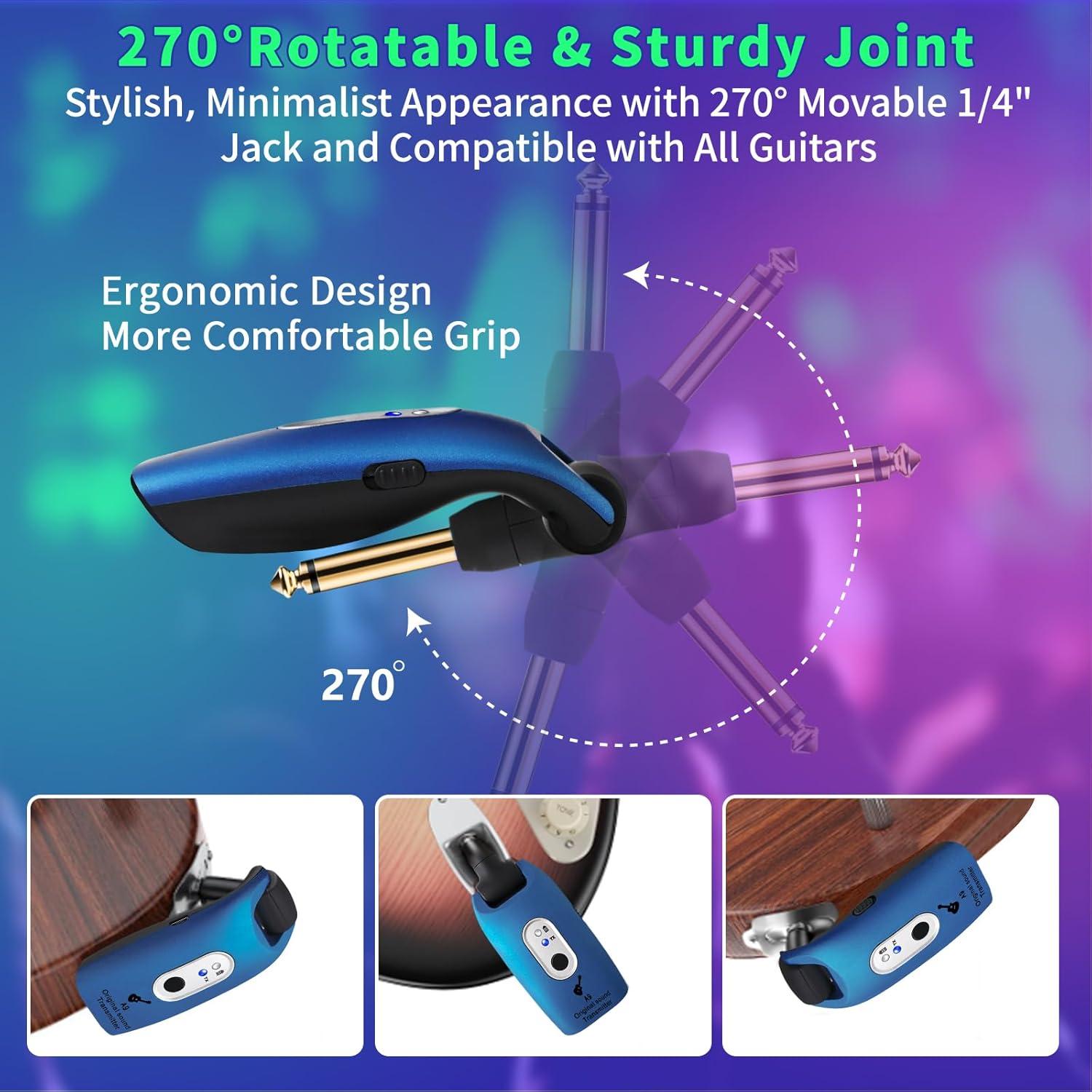 Sistema Inalámbrico de Guitarra A9 2.4GHz con Batería Recargable