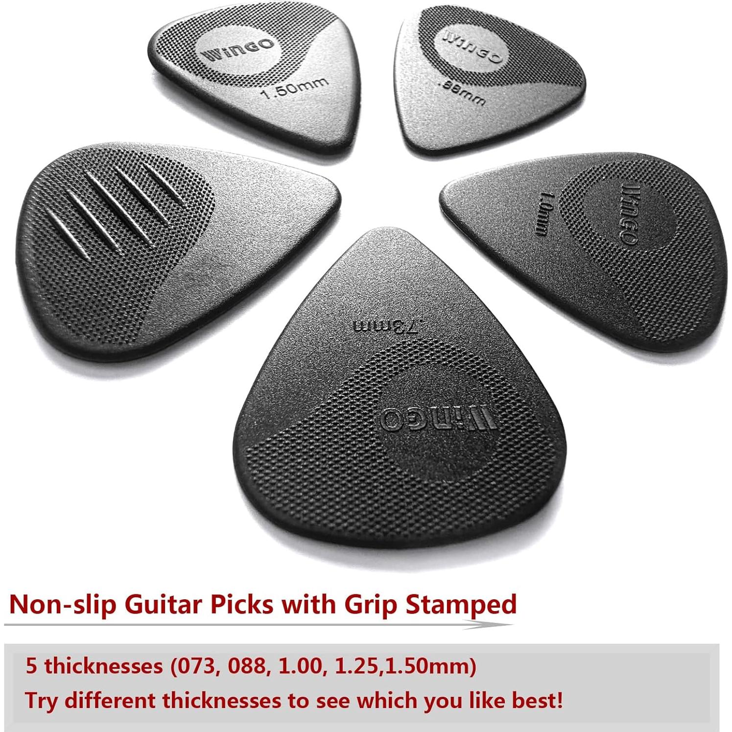Puas de guitarra WINGO antideslizantes 5 pack 0.73-1.5mm