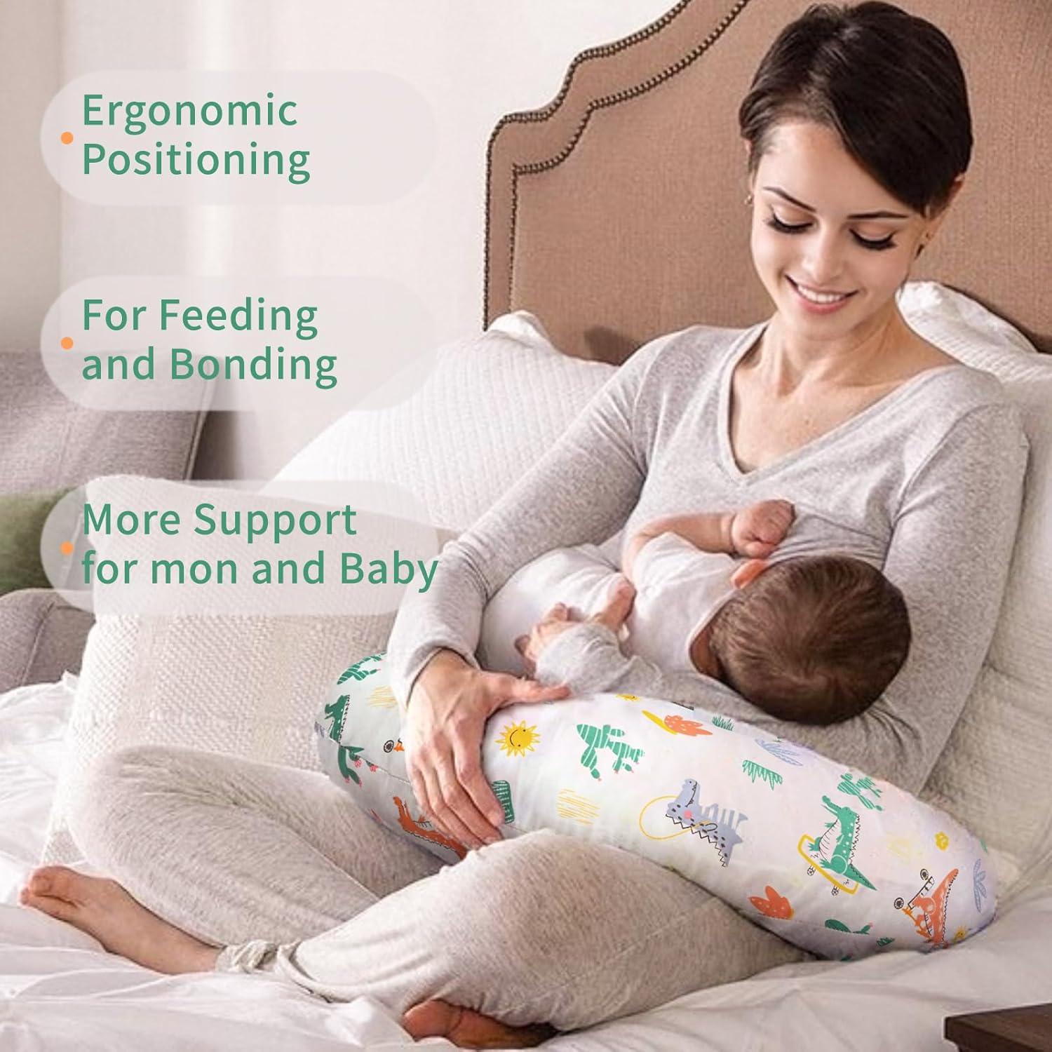 Almohada de Lactancia Resylp Dinosaurio 55.88x45.72 cm Algodón