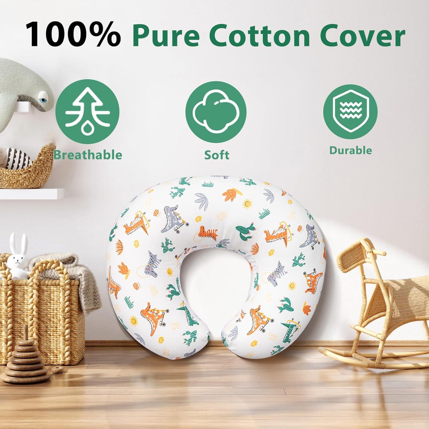 Almohada de Lactancia Resylp Dinosaurio 55.88x45.72 cm Algodón