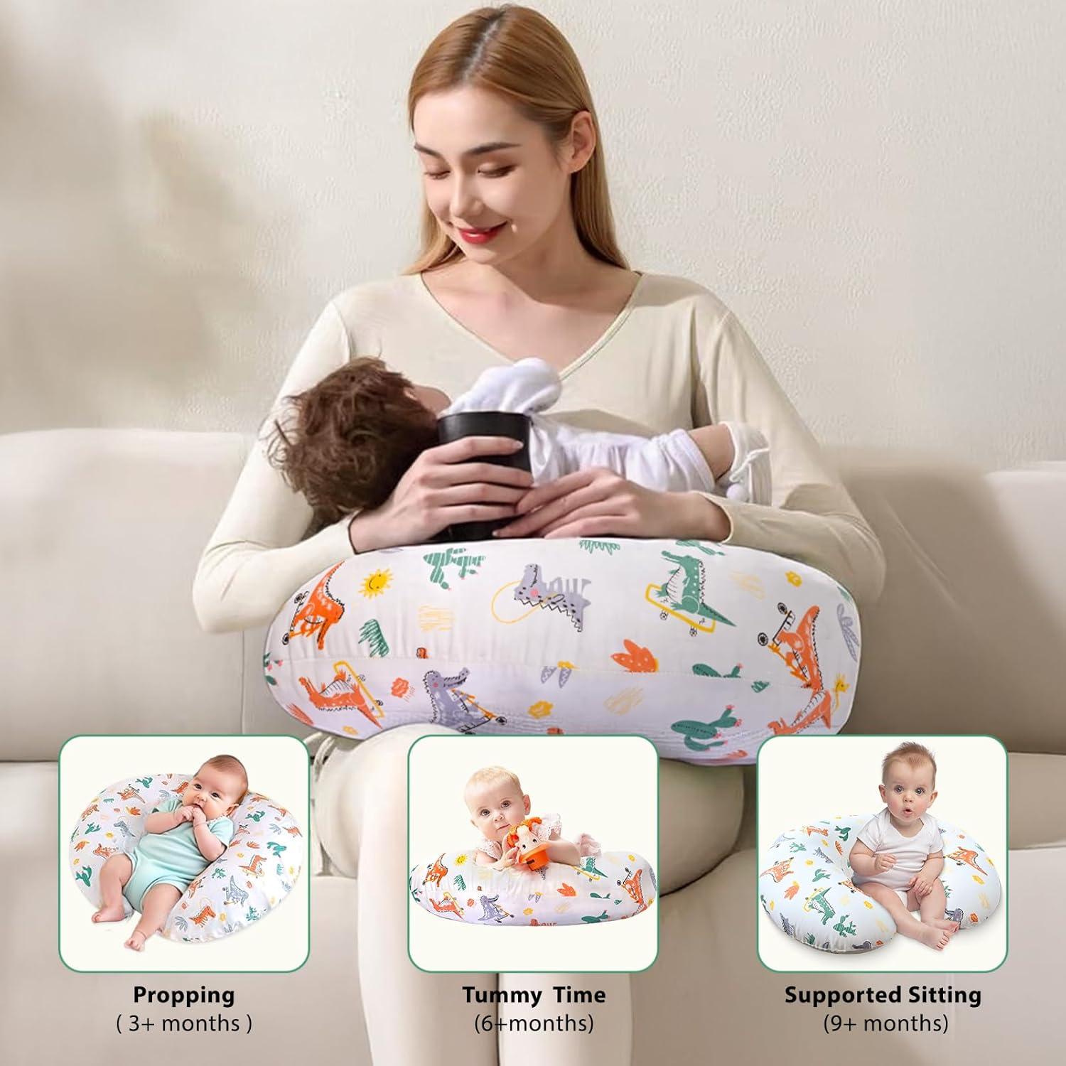 Almohada de Lactancia Resylp Dinosaurio 55.88x45.72 cm Algodón