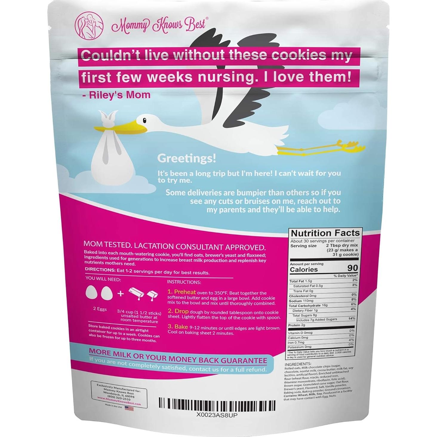 Galletas de Lactancia Mommy Knows Best 680g Avena Chocolate