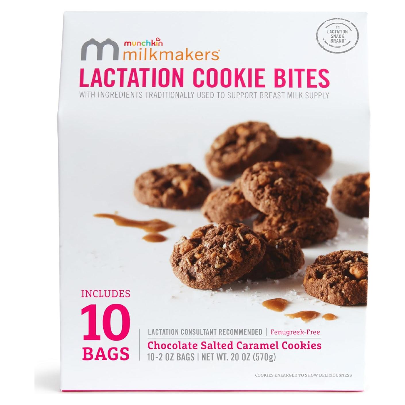 Galletas de Lactancia Munchkin Milkmakers 10 Paquetes Chocolate Caramelo Salado