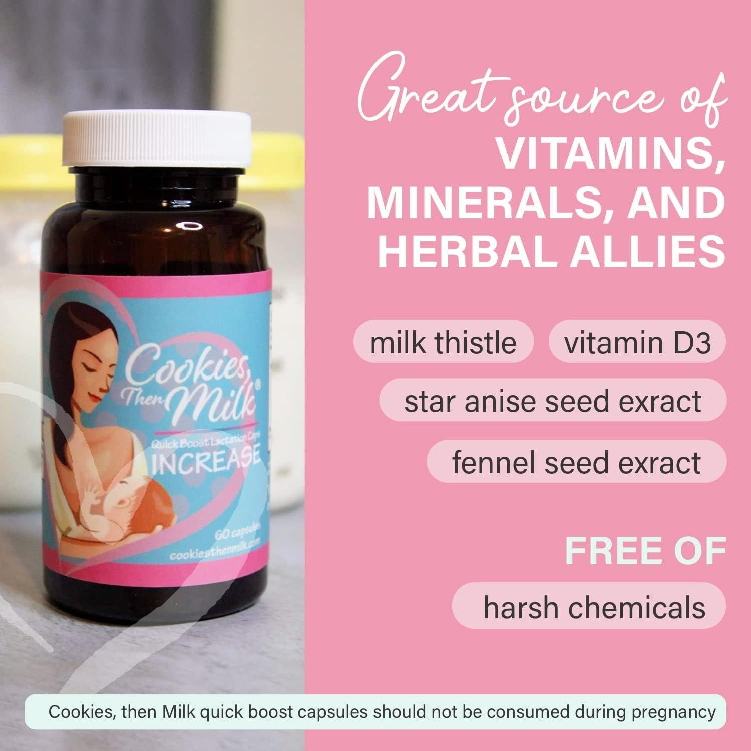 Cápsulas de Suplemento Lactancia Cookies Then Milk 60 Unidades