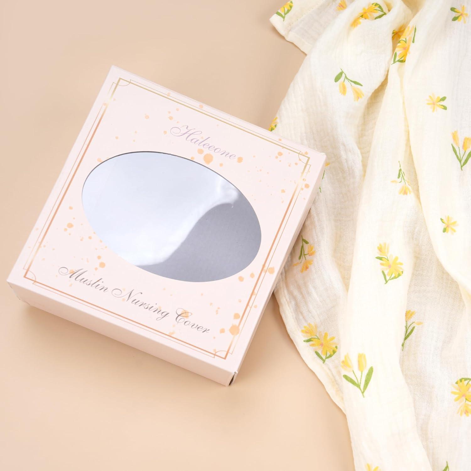 Cubierta de Lactancia 100% Algodón Muselina Verde Claro - 2 Piezas