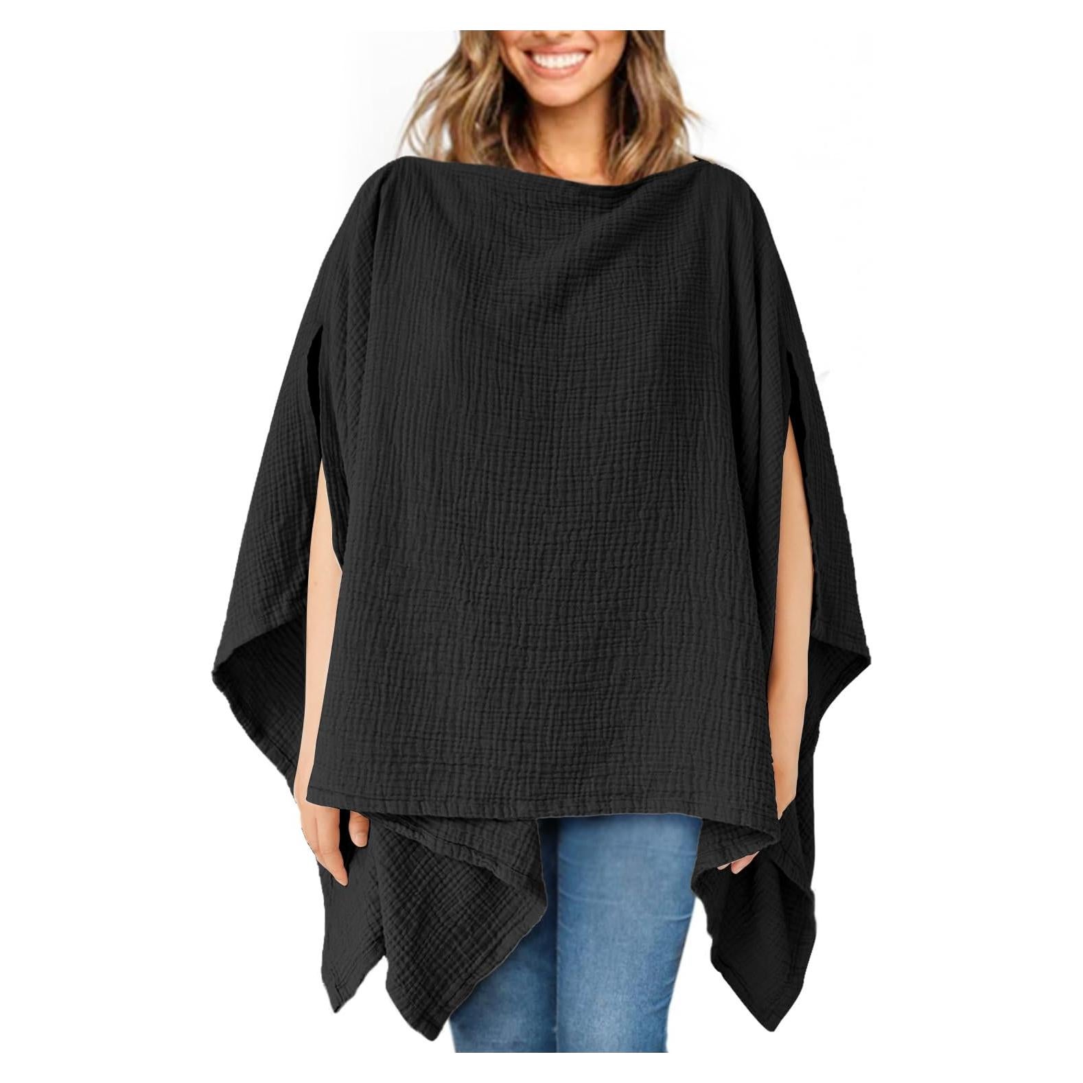 Cubierta de Lactancia Konssy 100% Algodón Negro 360° Privacidad