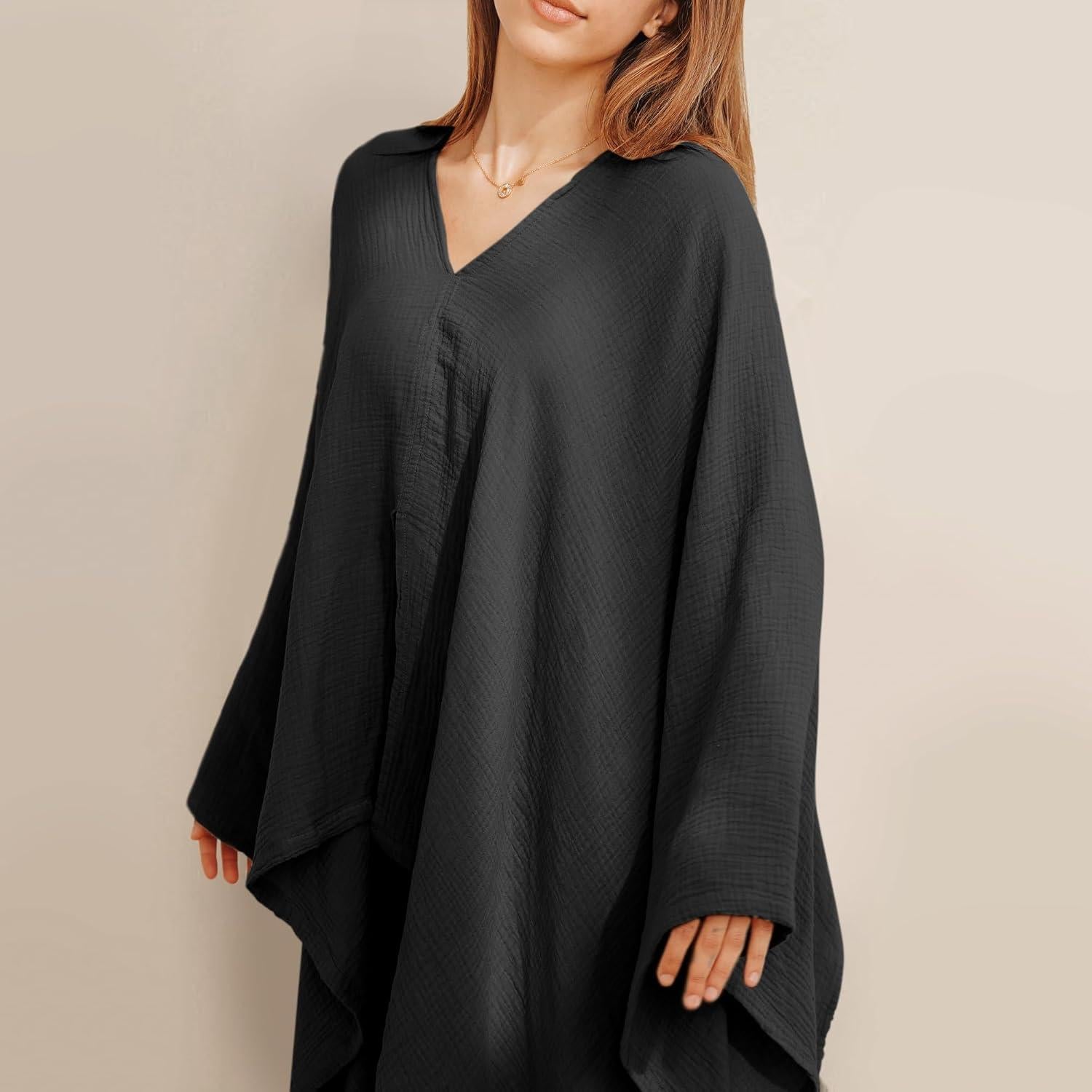 Cubierta de Lactancia Konssy 100% Algodón Negro 360° Privacidad