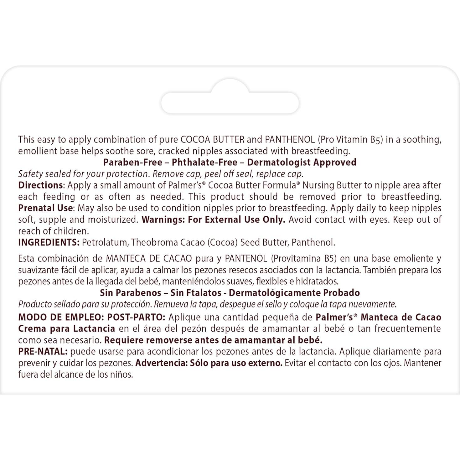 Manteca de Cacao Palmer's para Lactancia 31g - Alivio Pezones