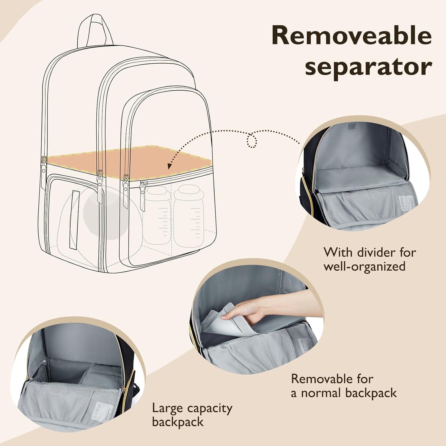 Mochila de Pañales Mommore con Extractor de Leche y Aislante