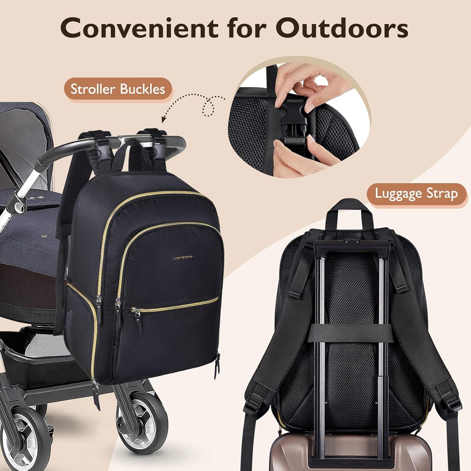 Mochila de Pañales Mommore con Extractor de Leche y Aislante