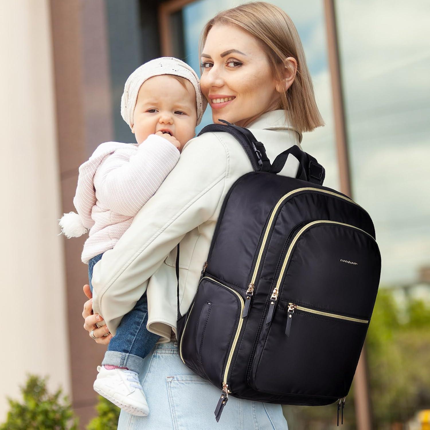 Mochila de Pañales Mommore con Extractor de Leche y Aislante