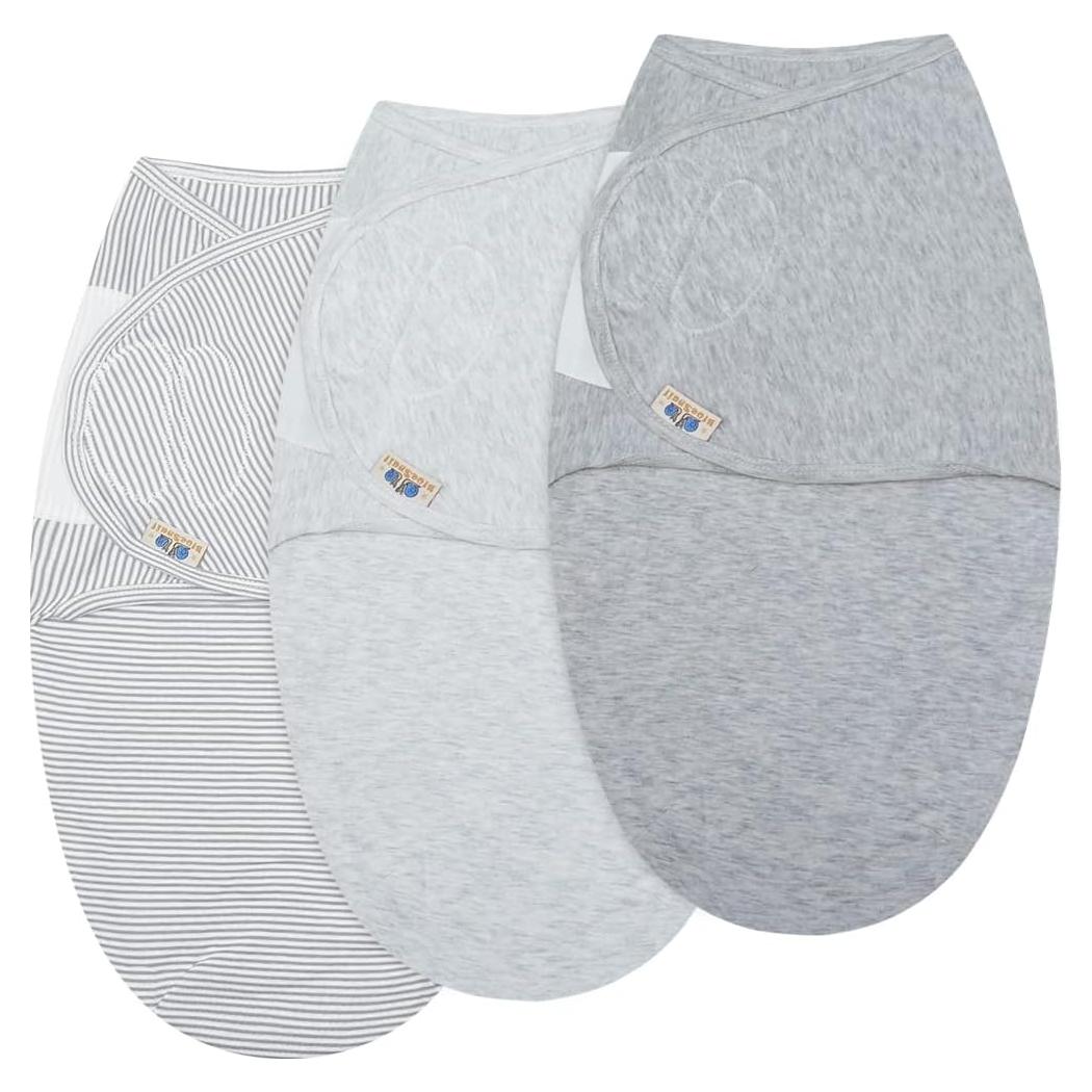 Swaddle Ajustable para Bebé BlueSnail 100% Algodón Gris 0-3M