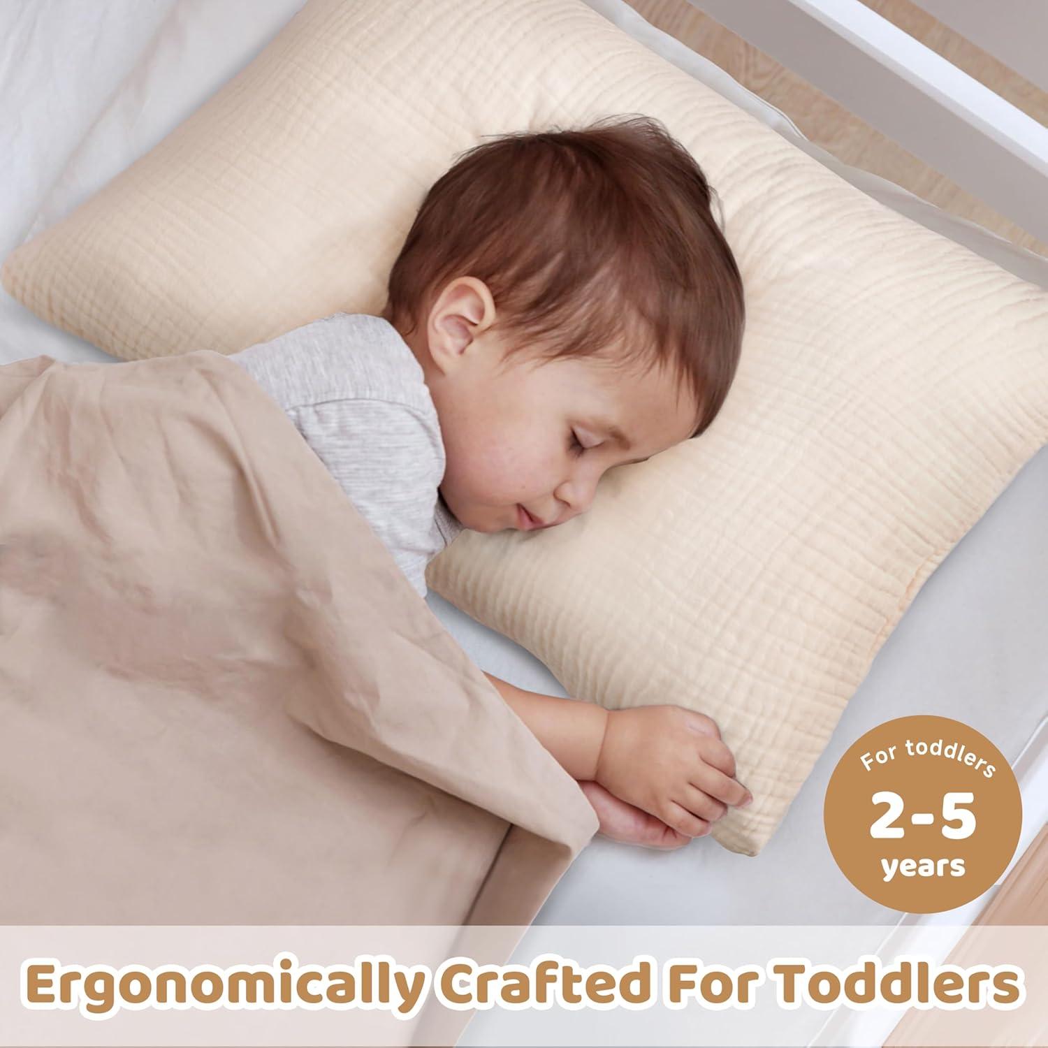 Almohada Infantil Pro Goleem 33x46 cm Algodón Muselina Beige