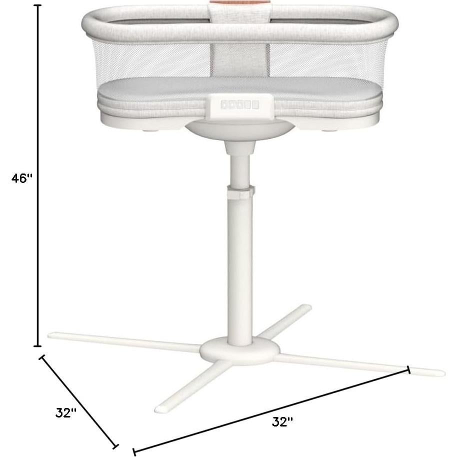 Cuna HALO BassiNest Luxe Swivel 360° - Tweed Gris Paloma