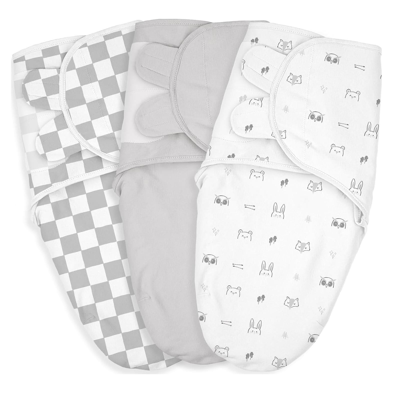 Sacos de Envolver para Bebés LYRICHOM - Algodón Orgánico, 3 Unidades