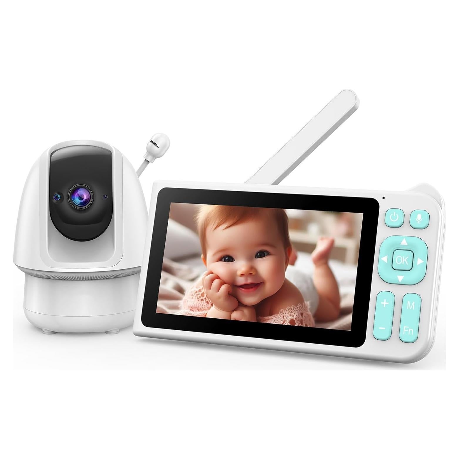 Monitor de Bebé Cyanpink B3 1080p Pantalla 5" Visión Nocturna