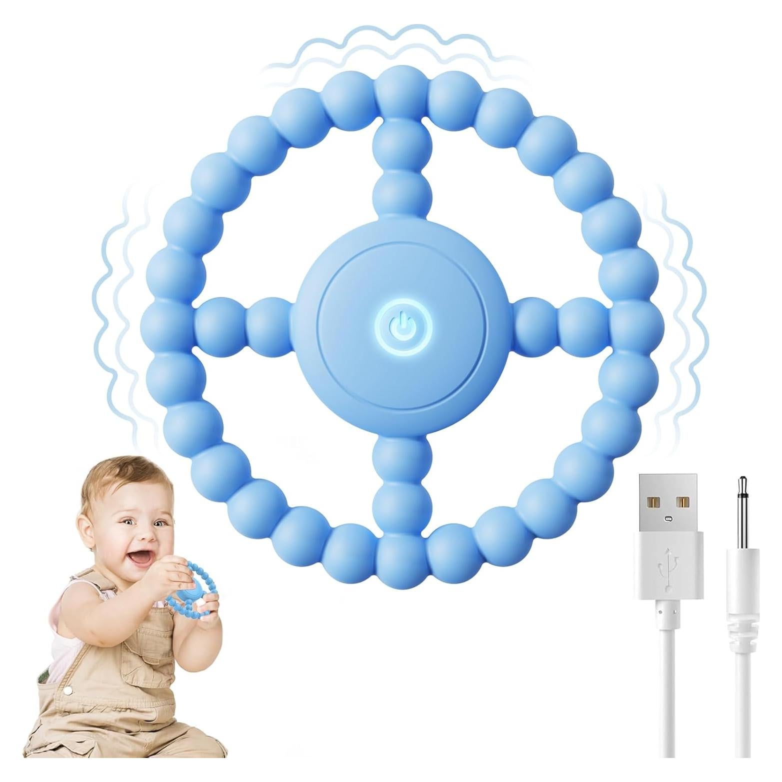 Juguete Masticable Sensorial Azul BIKCANP para Bebés 6-18 Meses